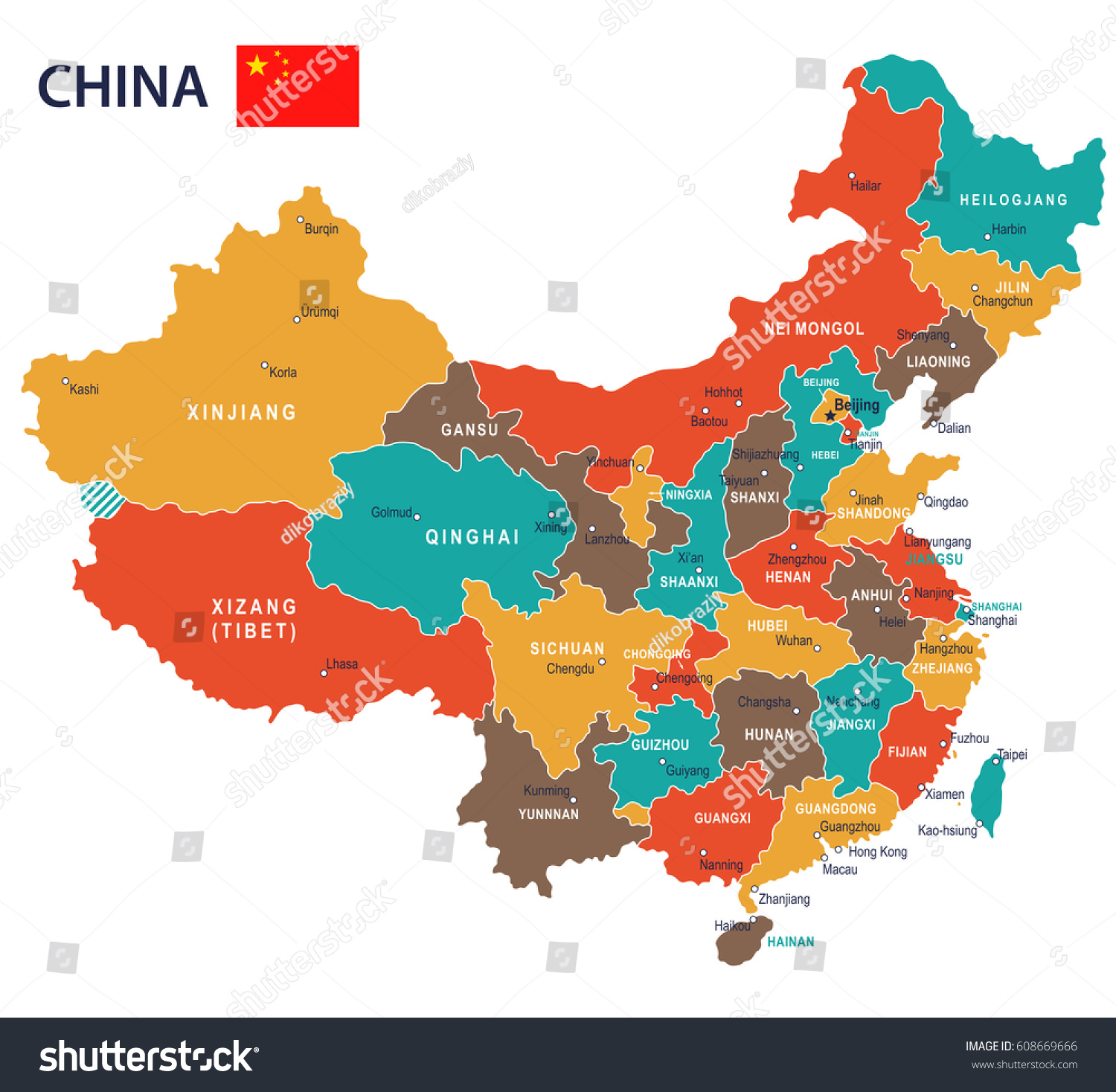 Map china cities Images, Stock Photos & Vectors | Shutterstock