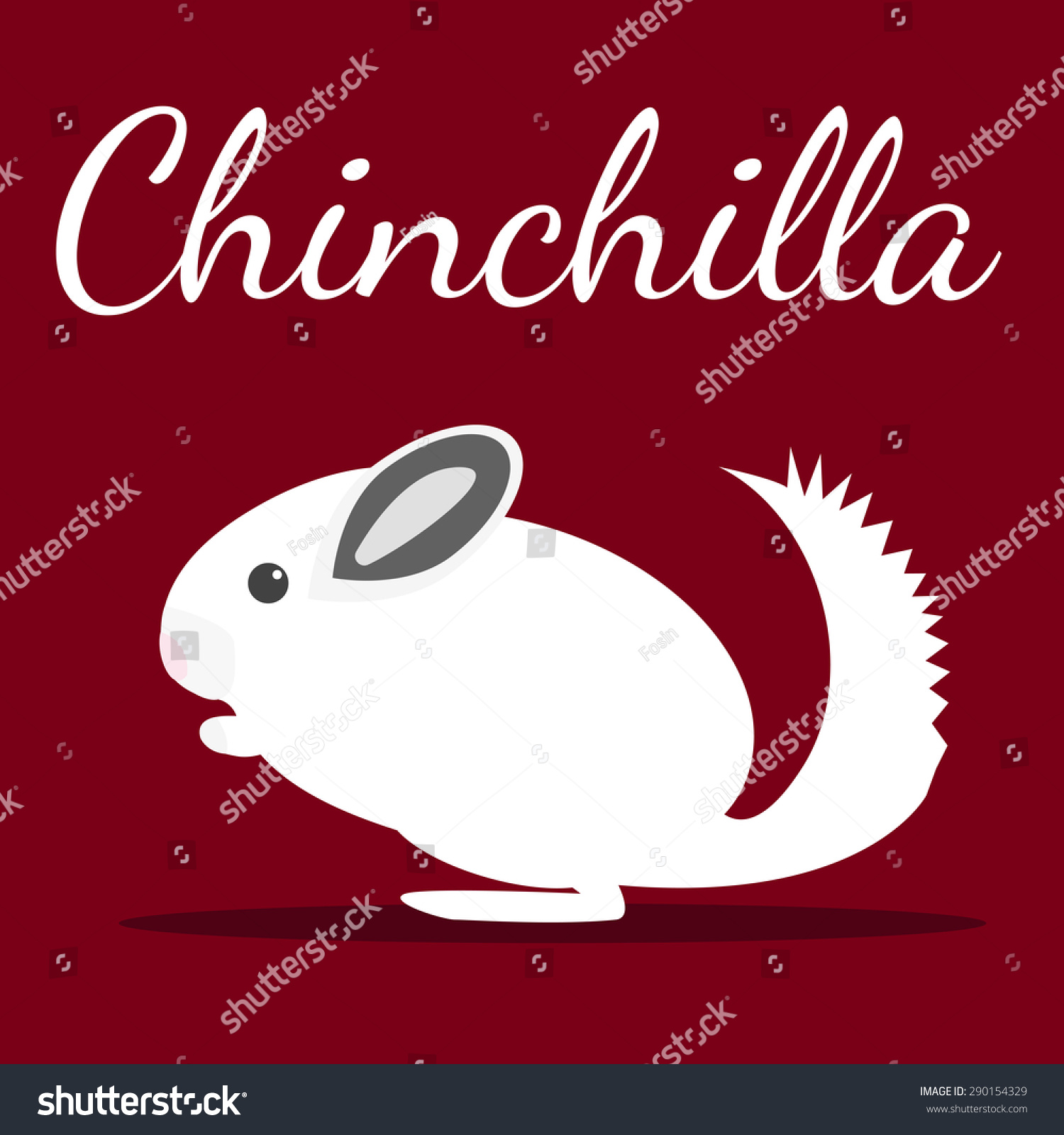 SVG of Chinchilla. Vector illustration. Pet icon in flat style design. svg