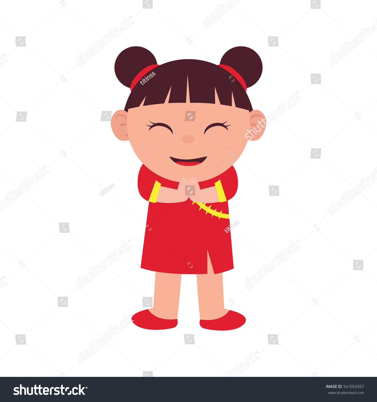 Chinese Cartoon Character Isolated Stock Vector (Royalty Free) 541054357