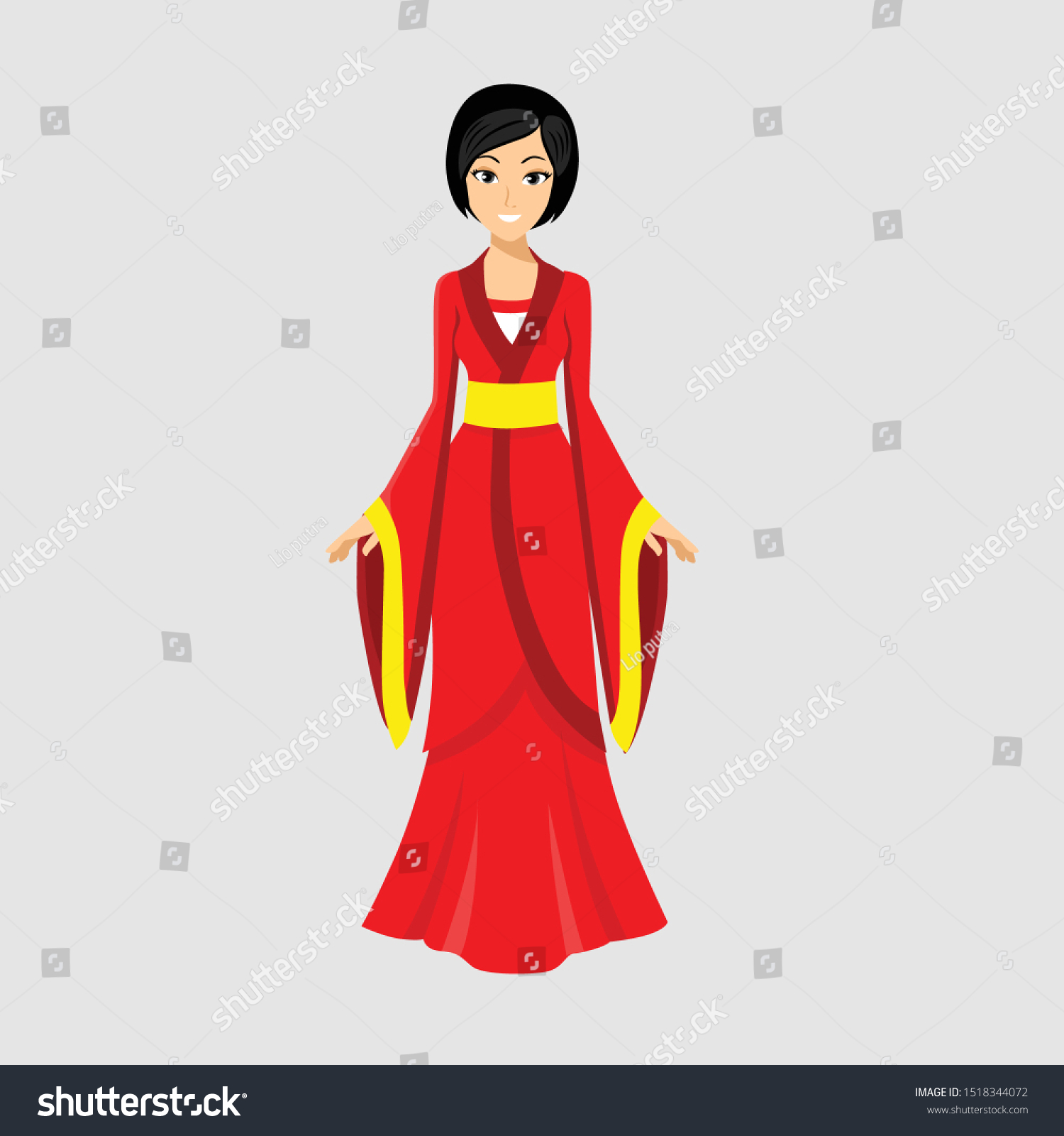 3d Cartoon Chinese Woman