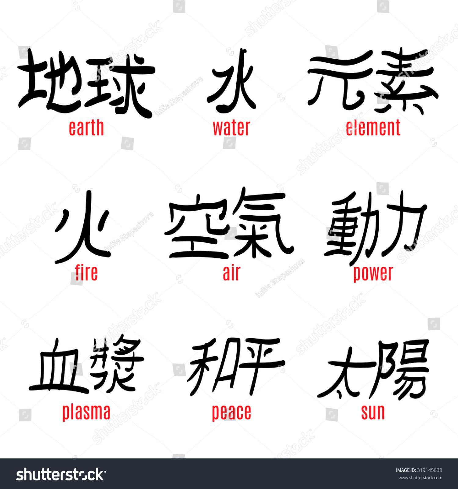 chinese calligraphy with english translation