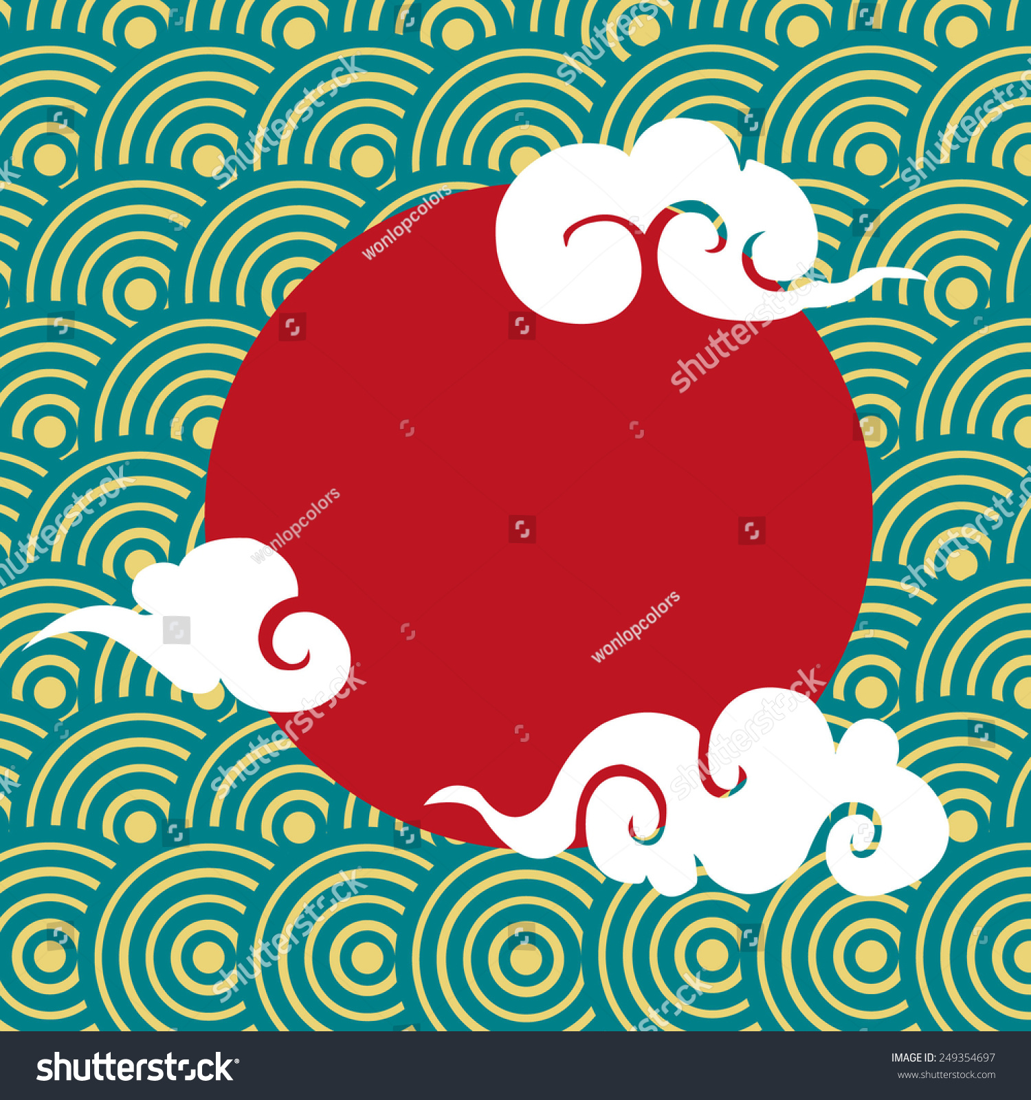 Chinese Cloud Pattern Design Element Stock Vector 249354697 - Shutterstock