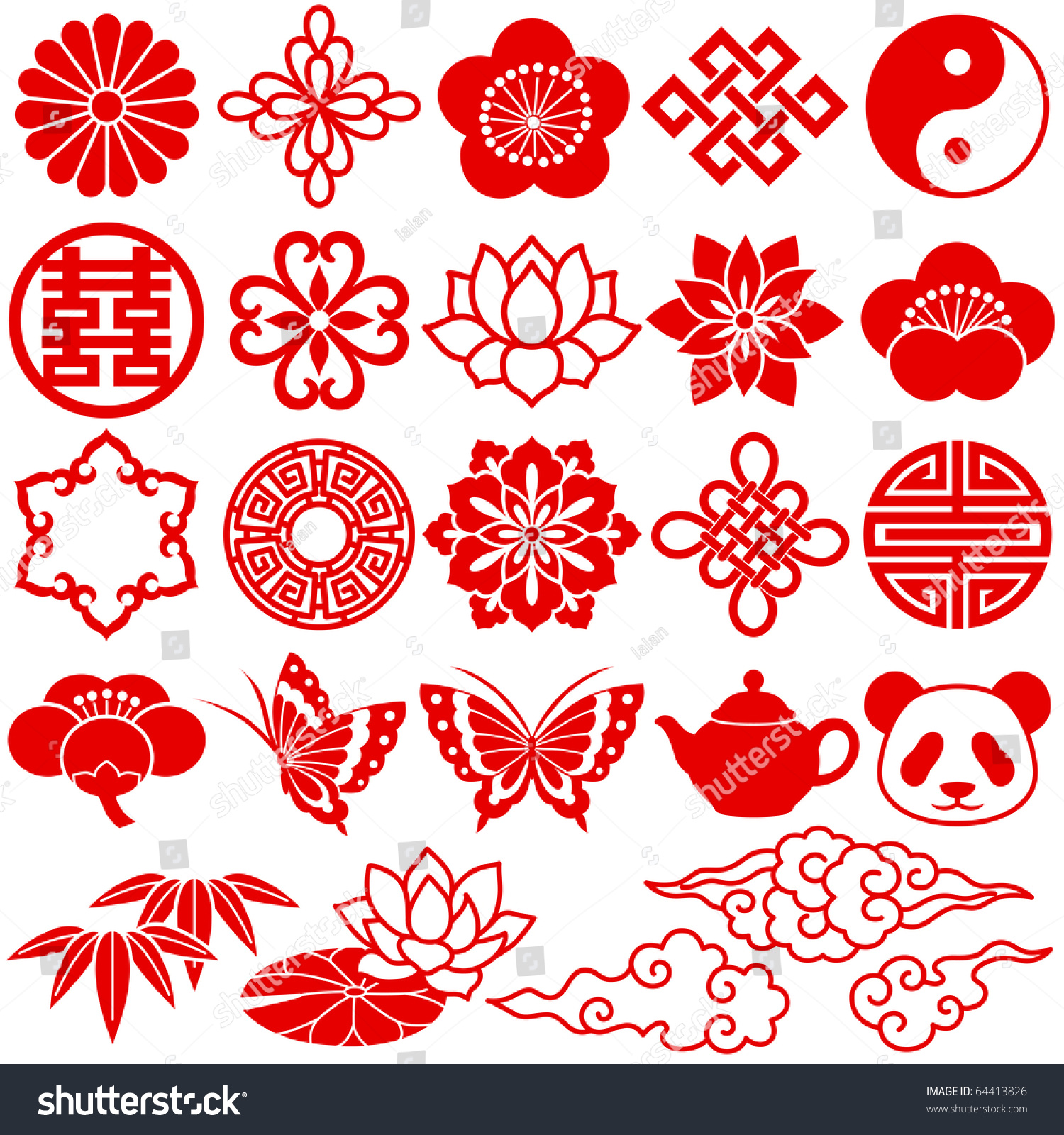 SVG of Chinese decorative icons svg