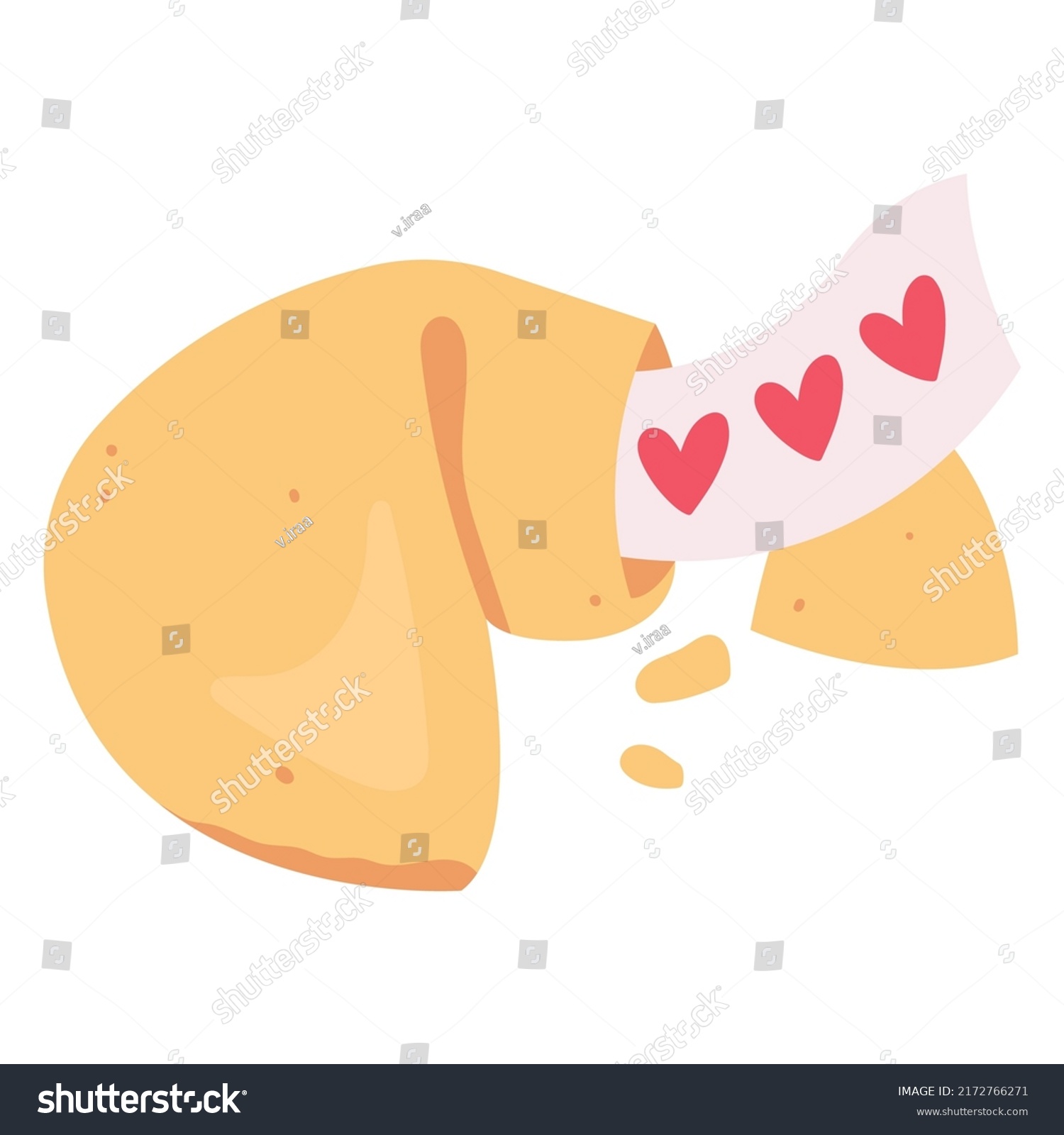 Chinese Fortune Cookies Paper Template On Stock Vector (Royalty Free