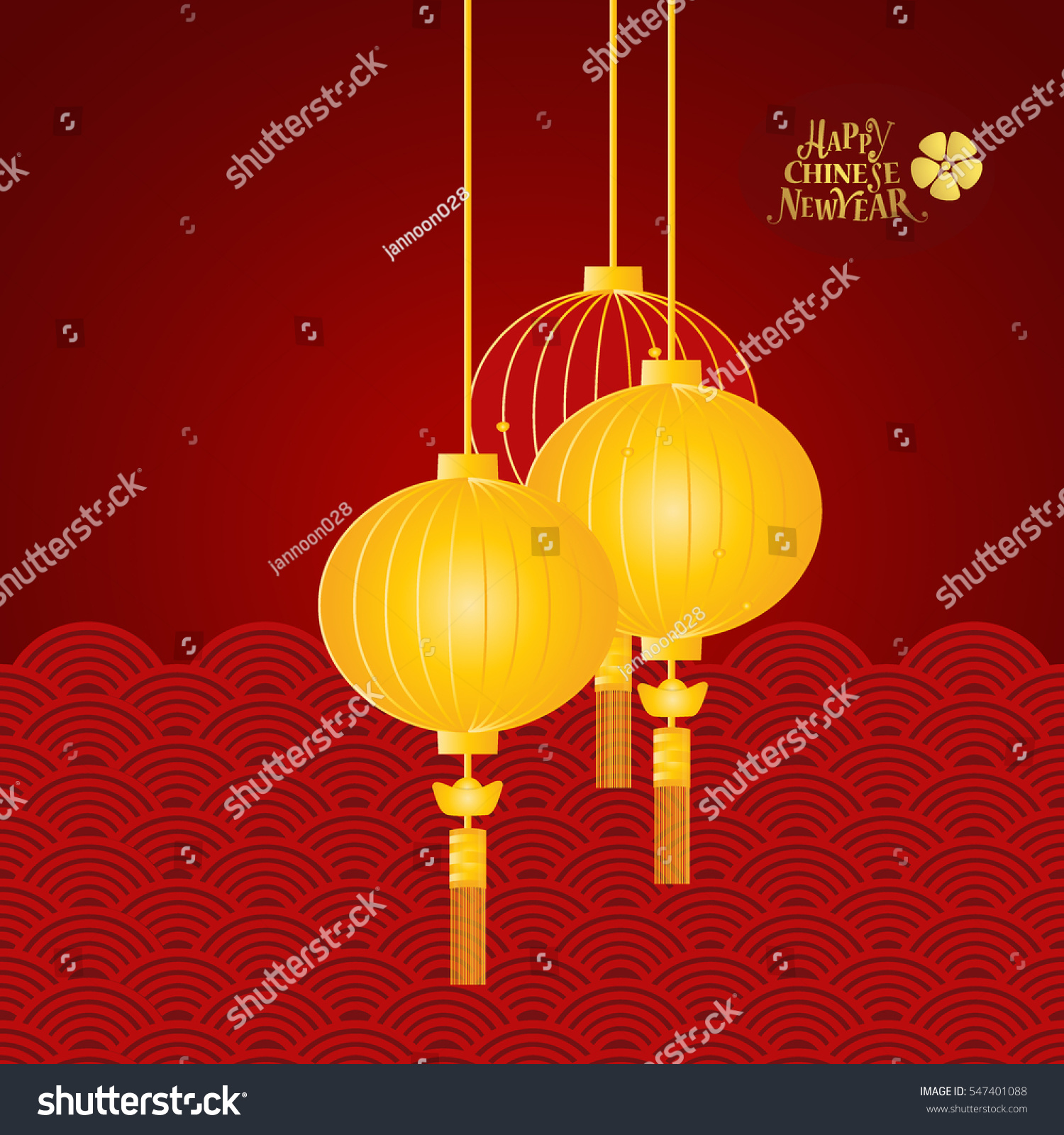 Chinese New Year Background Design Vector Stock Vector 547401088 - Shutterstock