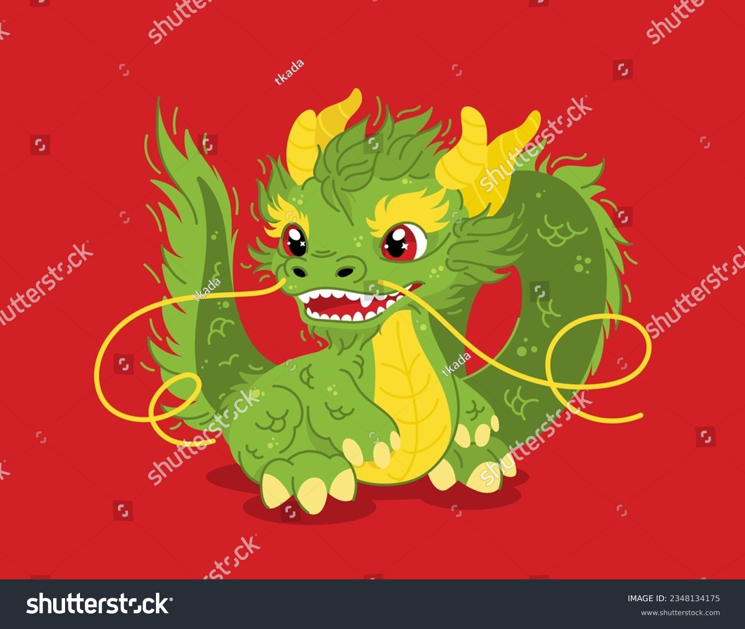 SVG of Chinese New Year 2024. Chinese zodiac symbol green dragon for branding covers, cards, posters, banners. Happy New Year. svg