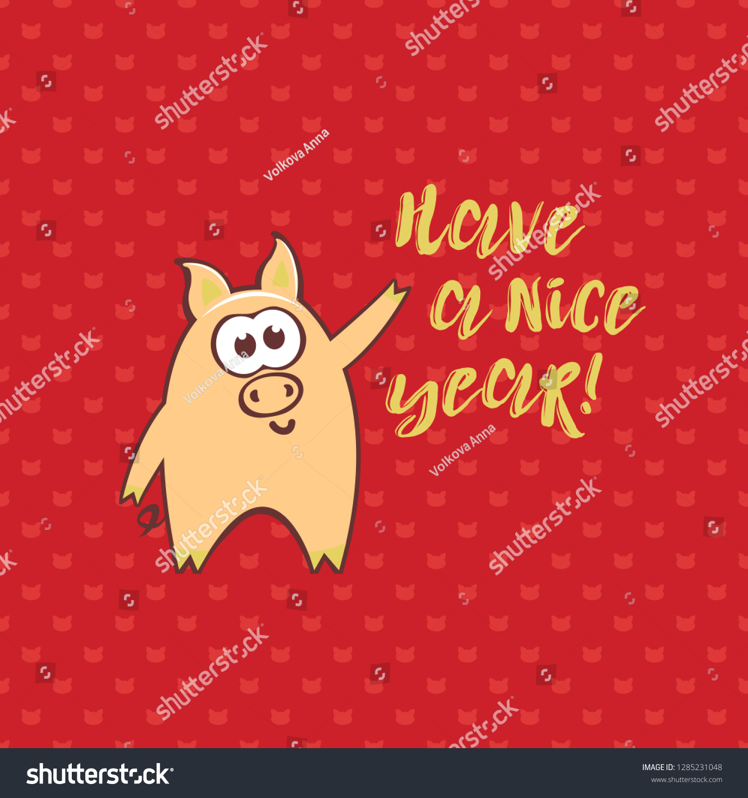 Chinese New Year 19 Greeting Card Stock Vector Royalty Free