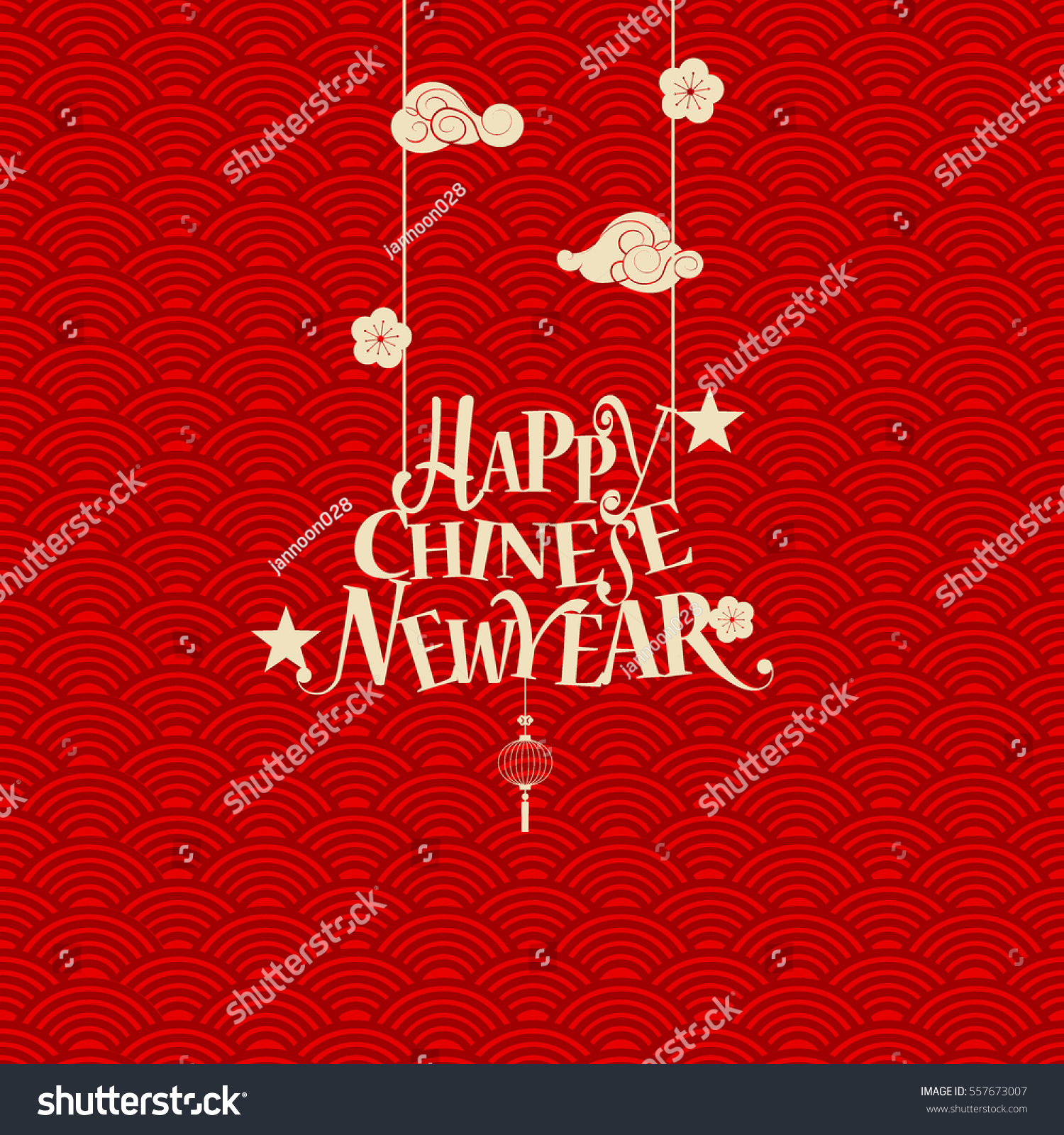 Chinese New Year Lettering And Chinese New Year Decorative Elements