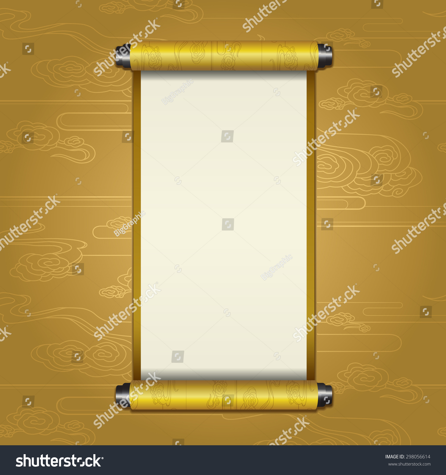 Chinese Scroll Illustration - 298056614 : Shutterstock