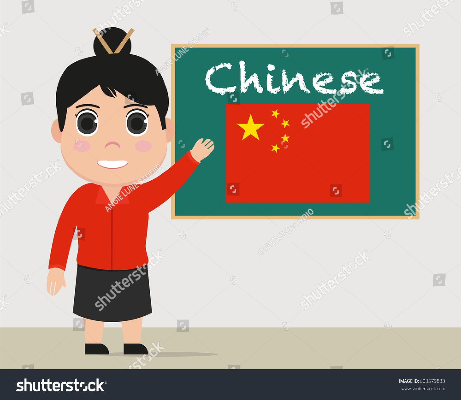 chinese-teacher-woman-teaching-stock-vector-royalty-free-603579833