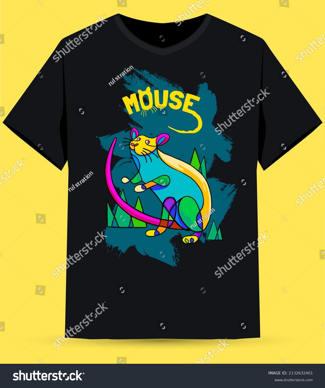 SVG of Chinese zodiac abstract colored mouse is suitable for screen printing svg