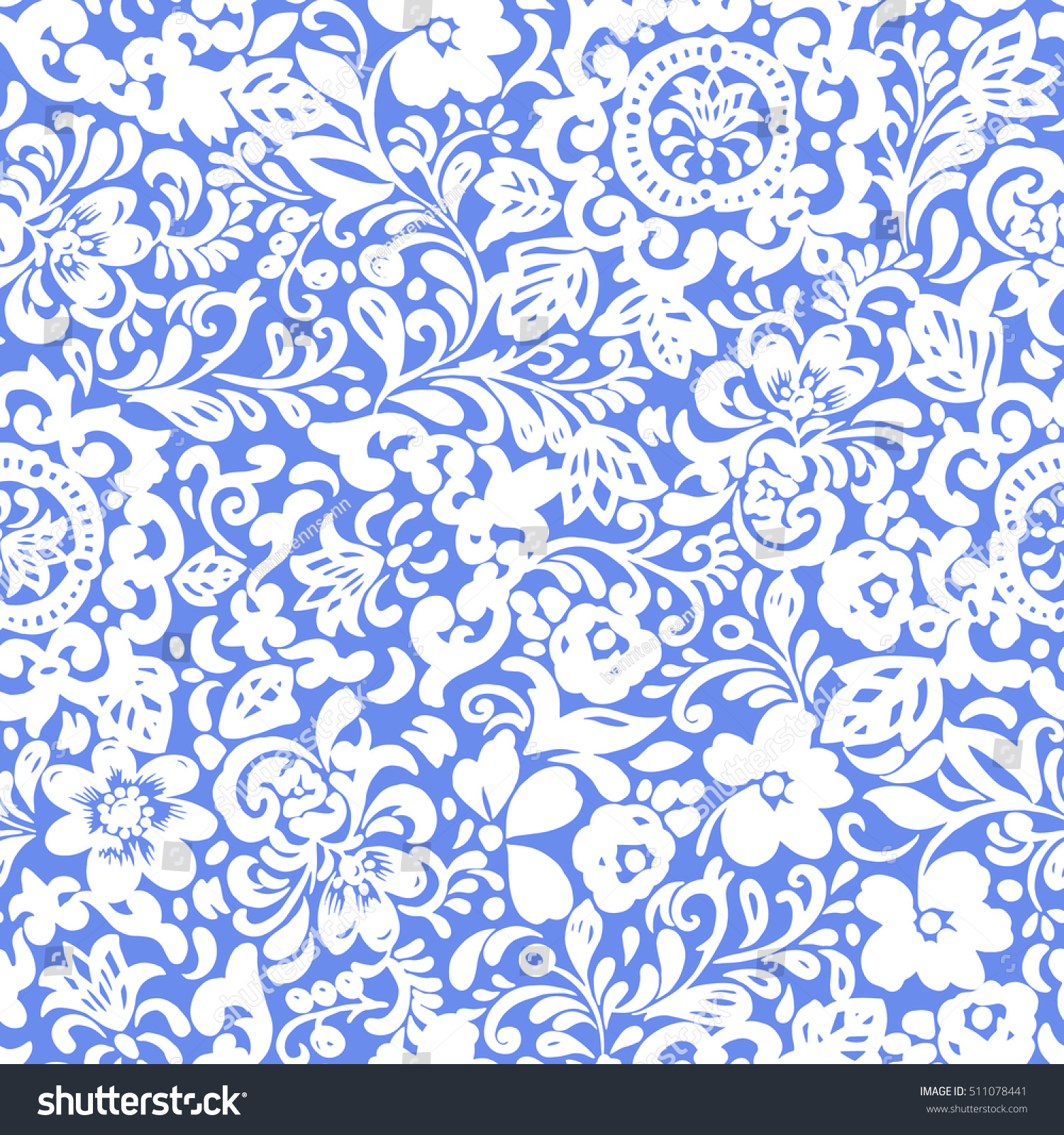 Chintz Seamless Pattern Stock Vector (Royalty Free) 511078441 ...