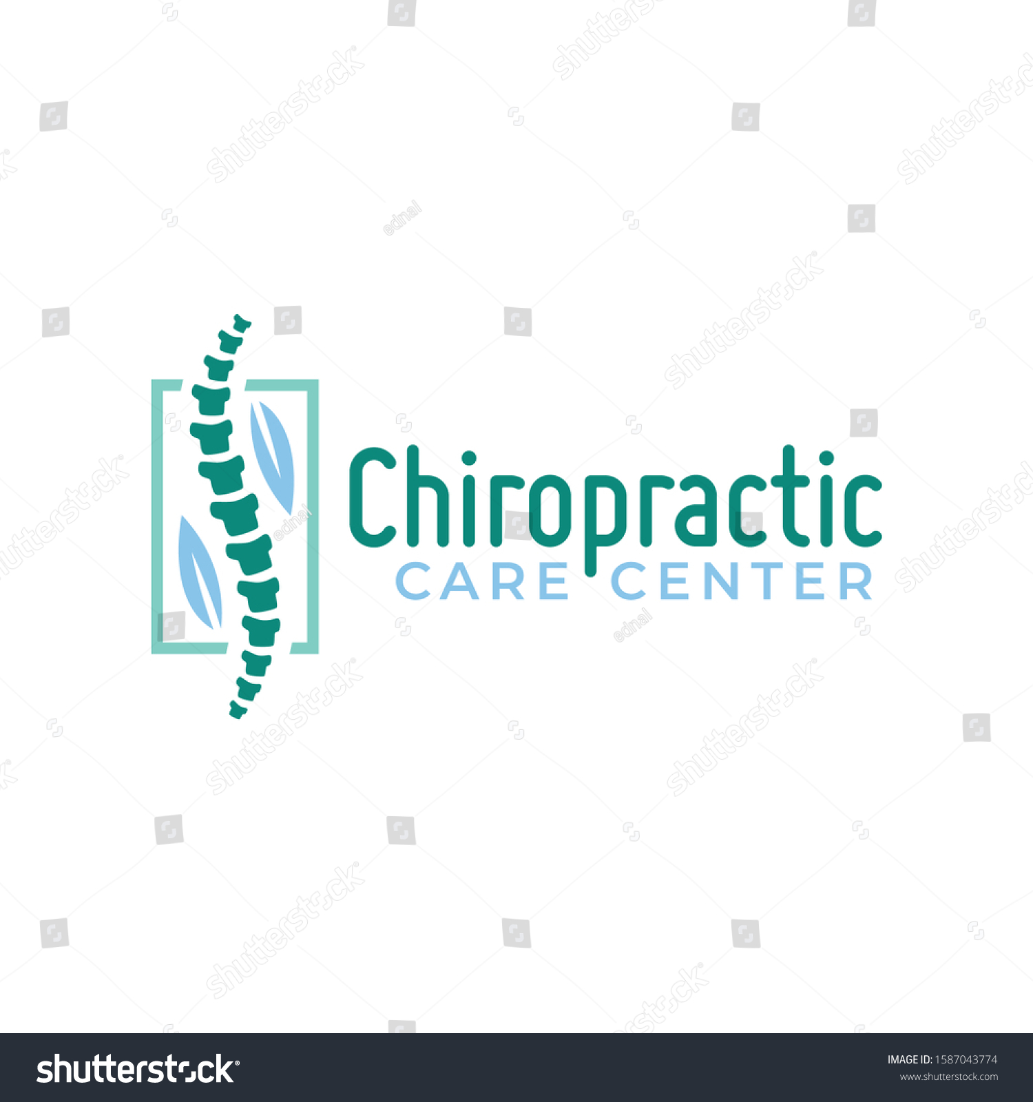 Chiropractic Logo Vector Spine Health Care Stock Vector Royalty Free