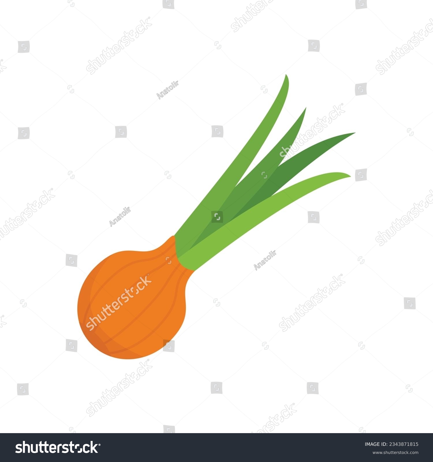 SVG of Chive vegetable icon flat vector. Chinese herb. Leek onion isolated svg