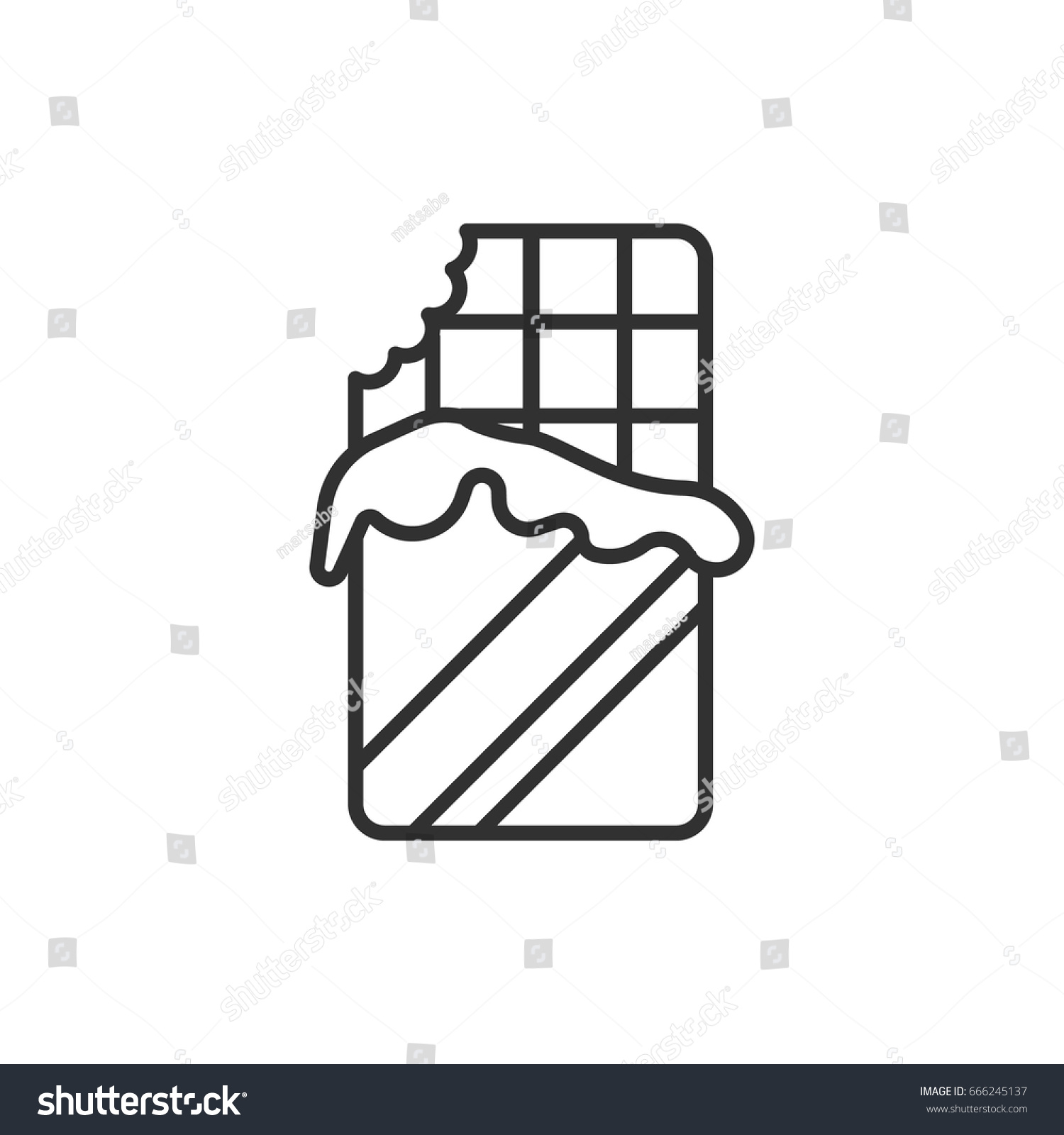 Chocolate Icon Stock Vector (Royalty Free) 666245137 | Shutterstock