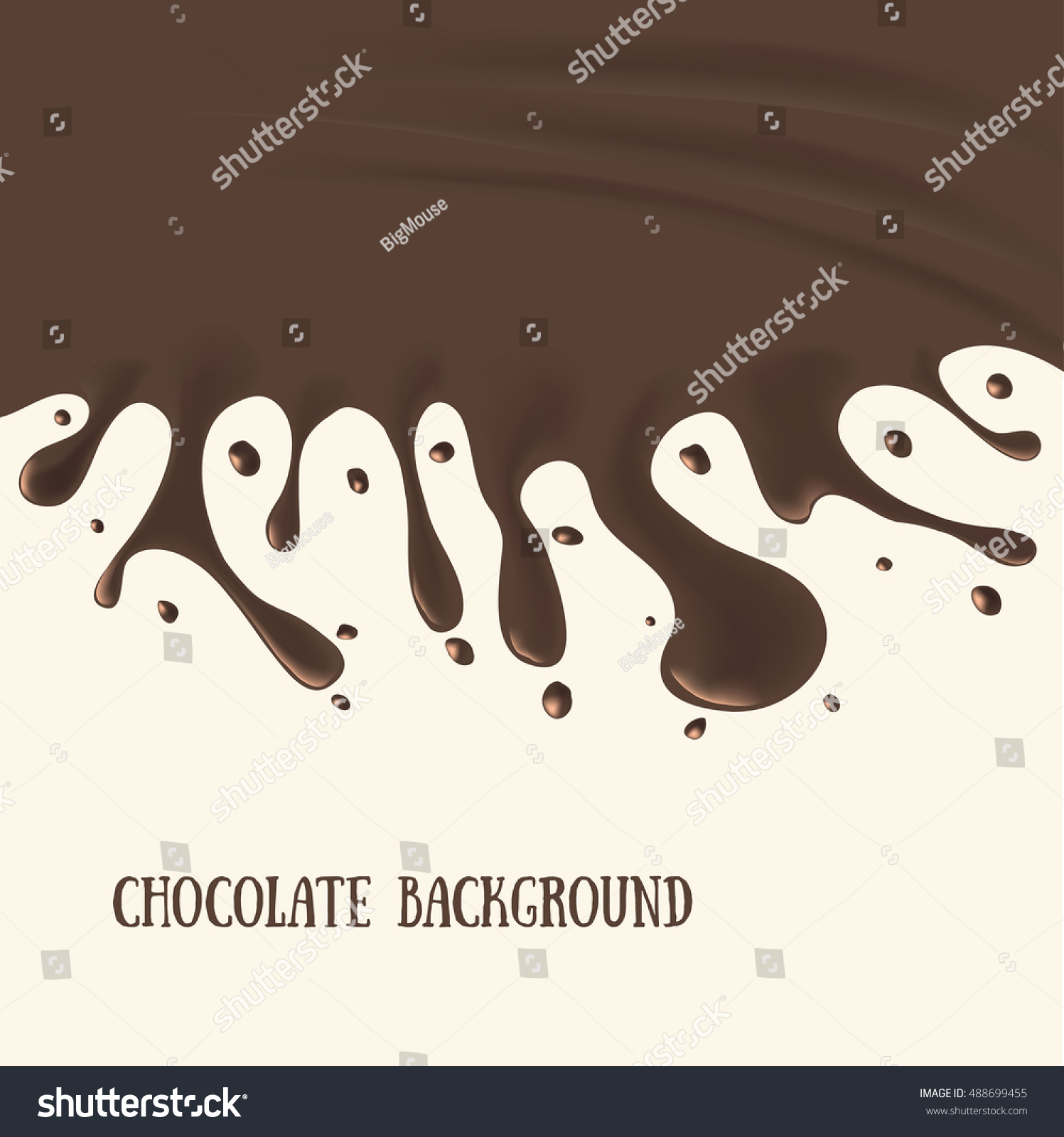 Chocolate Splash Background Drops Blot Vector Stock Vector Royalty Free Shutterstock