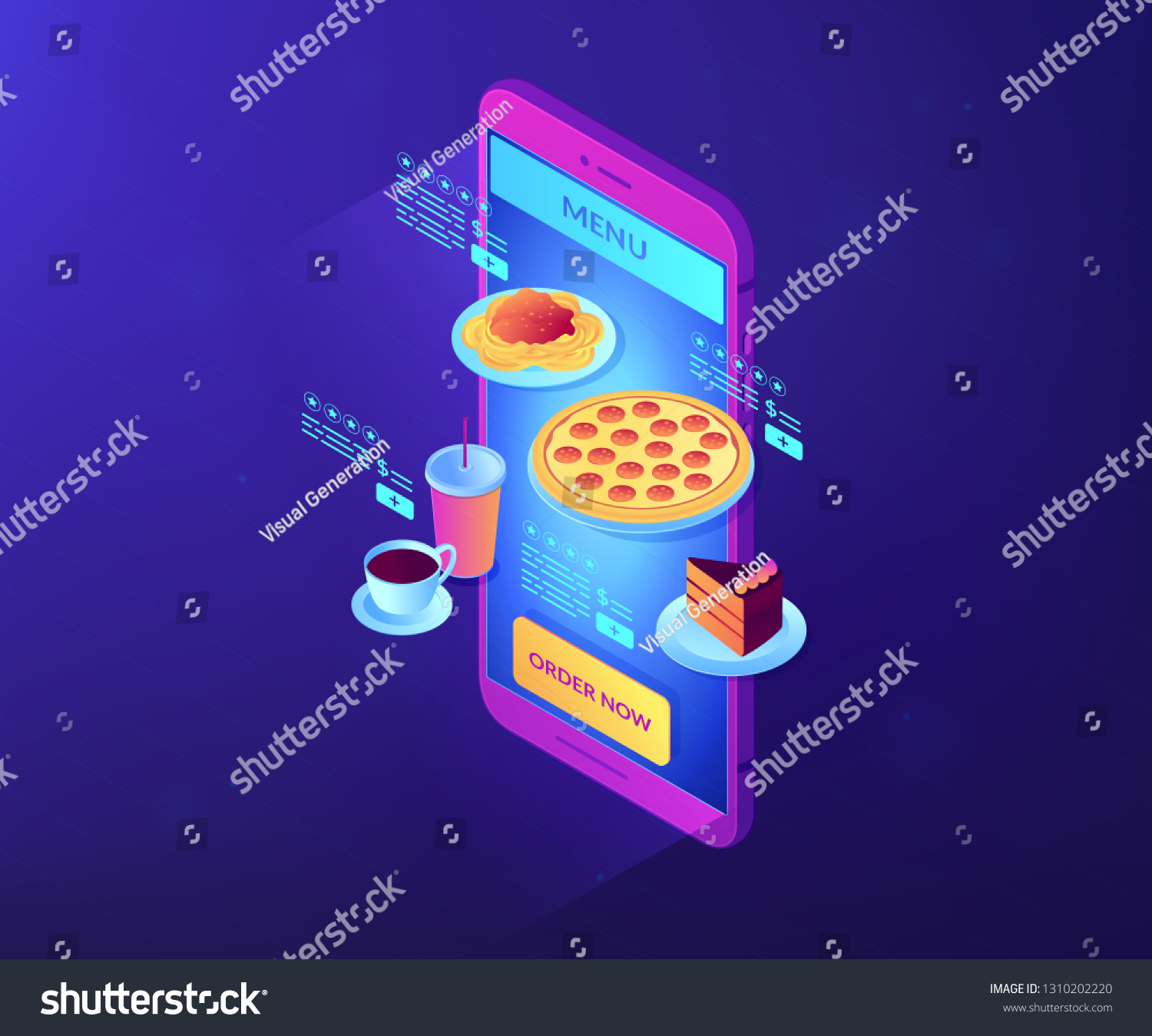 Choose Fast Food Drink On Menu Stock Vector Royalty Free 1310202220