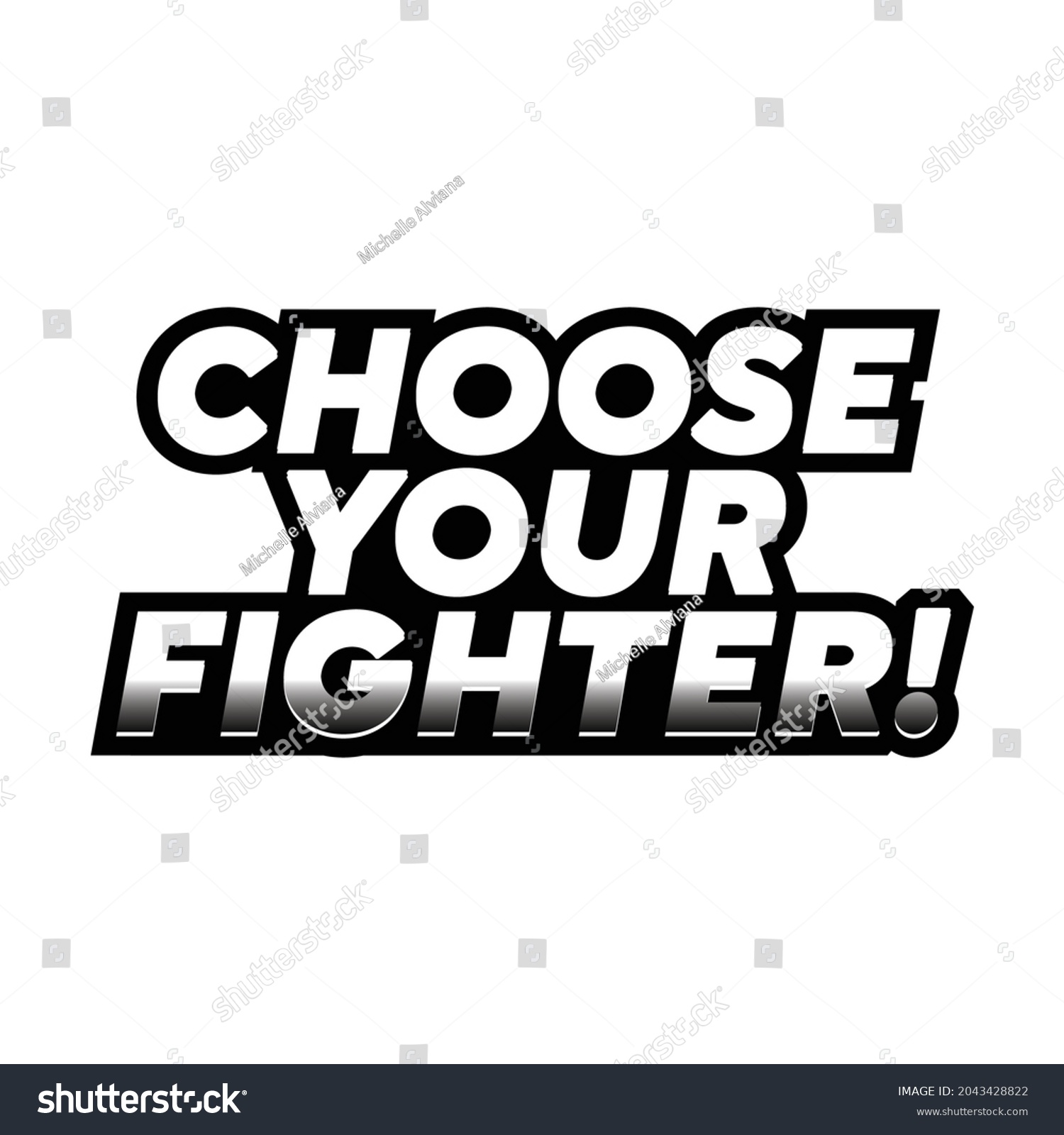 Choose Your Fighter Title Design Stock Vector (Royalty Free) 2043428822