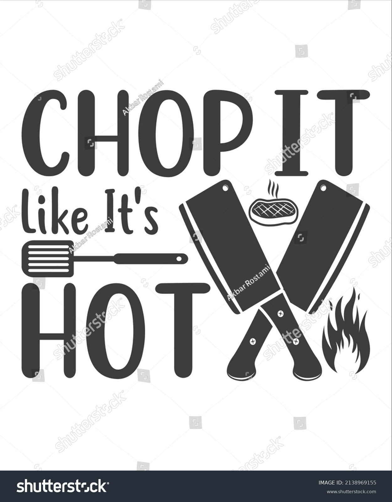 SVG of Chop it like it's hot - Kitchen Svg T-shirt Design svg