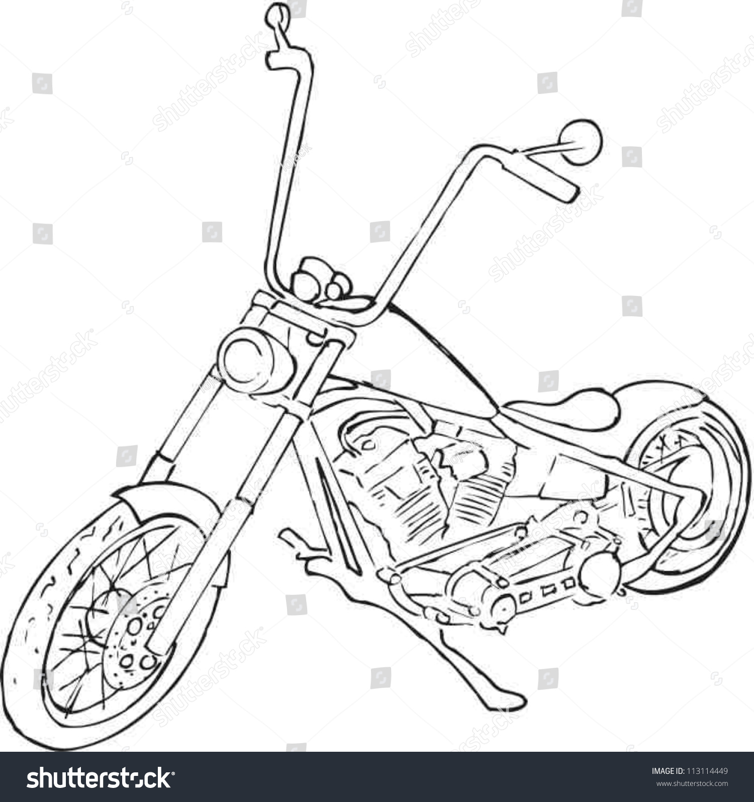 Chopper Stock Vector 113114449 - Shutterstock