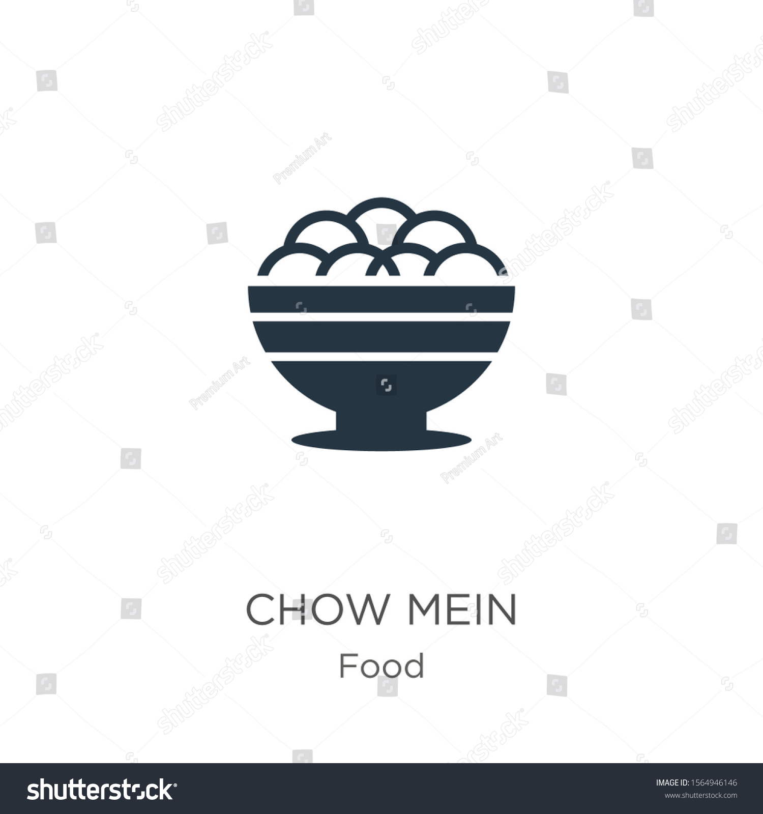 SVG of Chow mein icon vector. Trendy flat chow mein icon from food collection isolated on white background. Vector illustration can be used for web and mobile graphic design, logo, eps10 svg