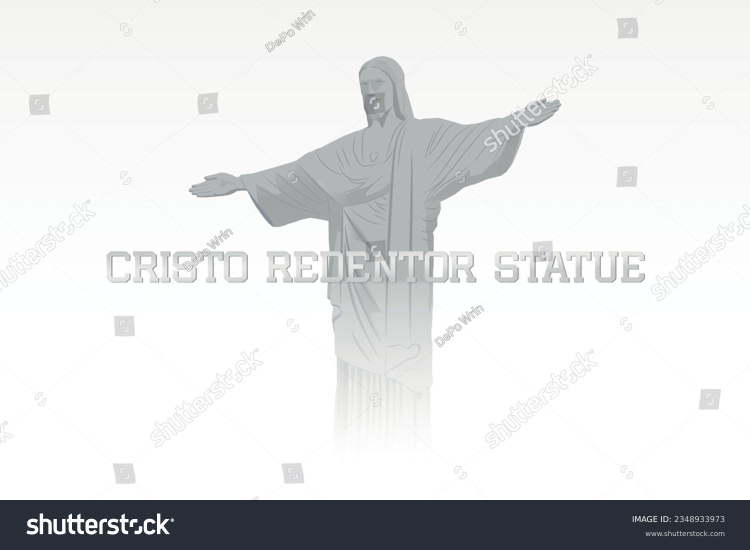 SVG of Christ the Redeemer of Rio de Janeiro, Brazil svg