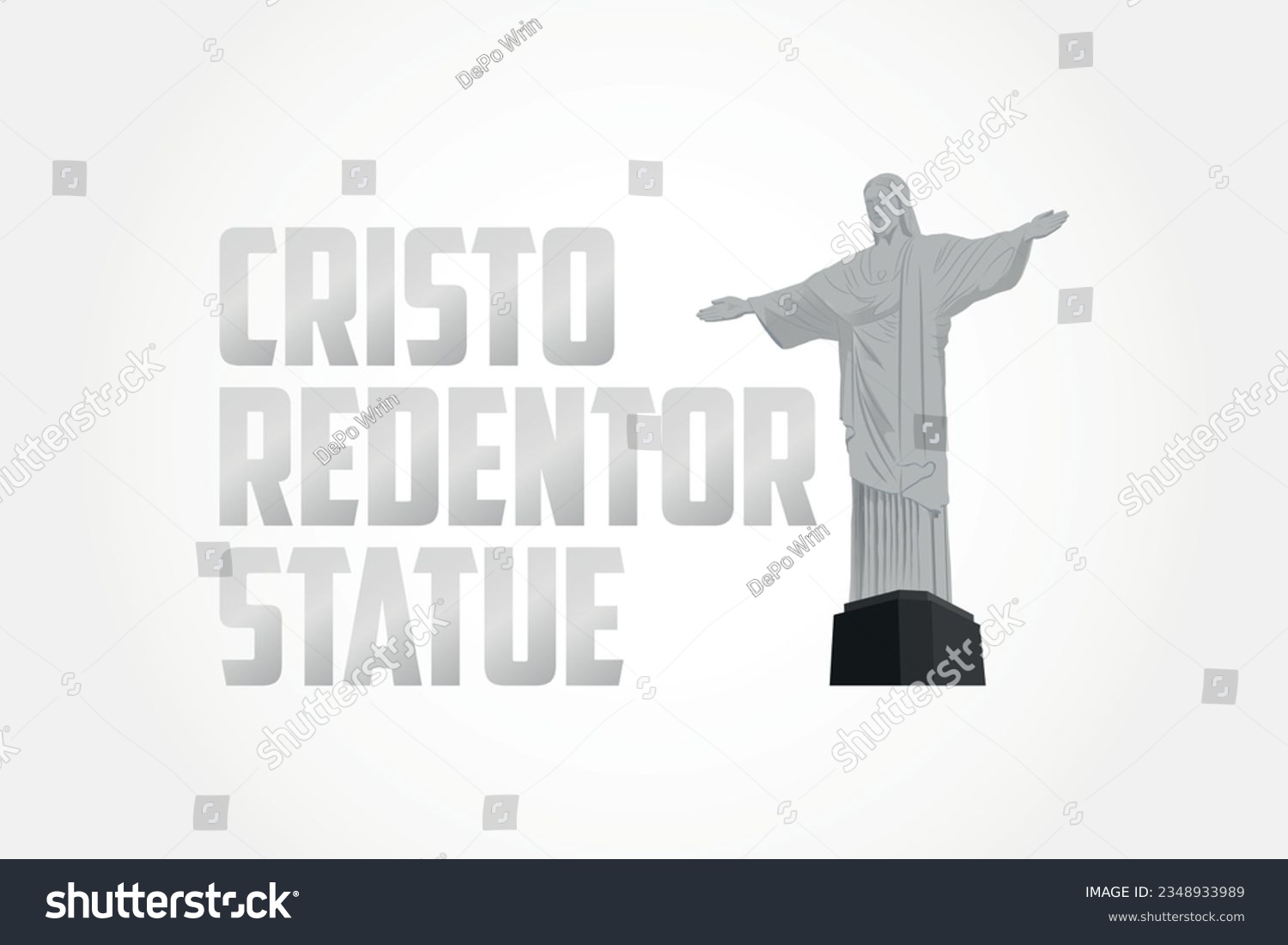 SVG of Christ the Redeemer of Rio de Janeiro, Brazil svg