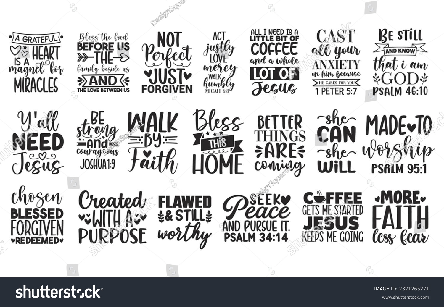 SVG of Christian cut files Bundle, Christian Quotes, Christian SVG cut files, Hand drawn lettering phrase, EPS files, SVG bundle, Saying about Christian, svg
