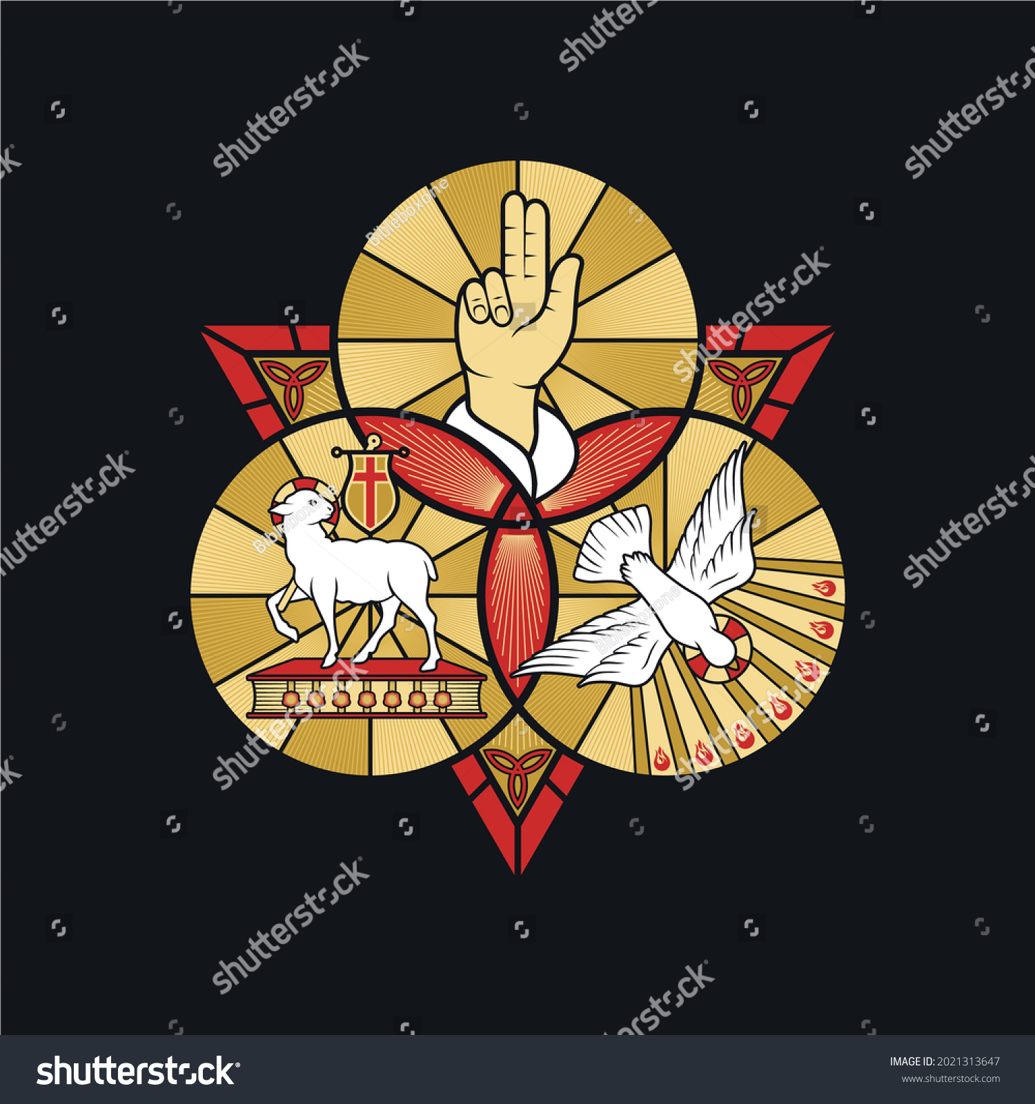 Christian Illustration Magnificent Seal Holy Trinity Stock Vector ...