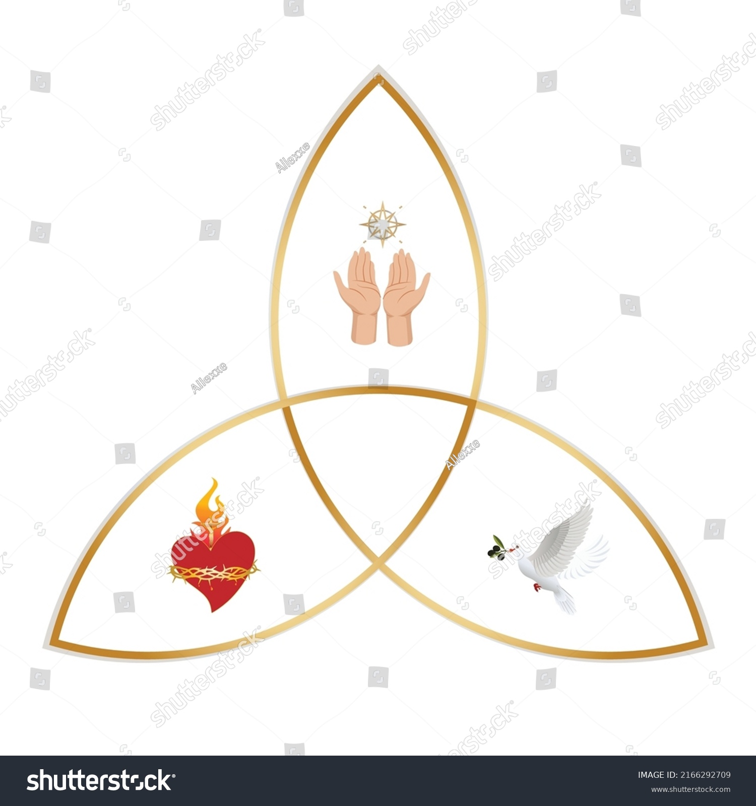 Christian Sacred Symbol Holy Trinity Sign Stock Vector (Royalty Free ...