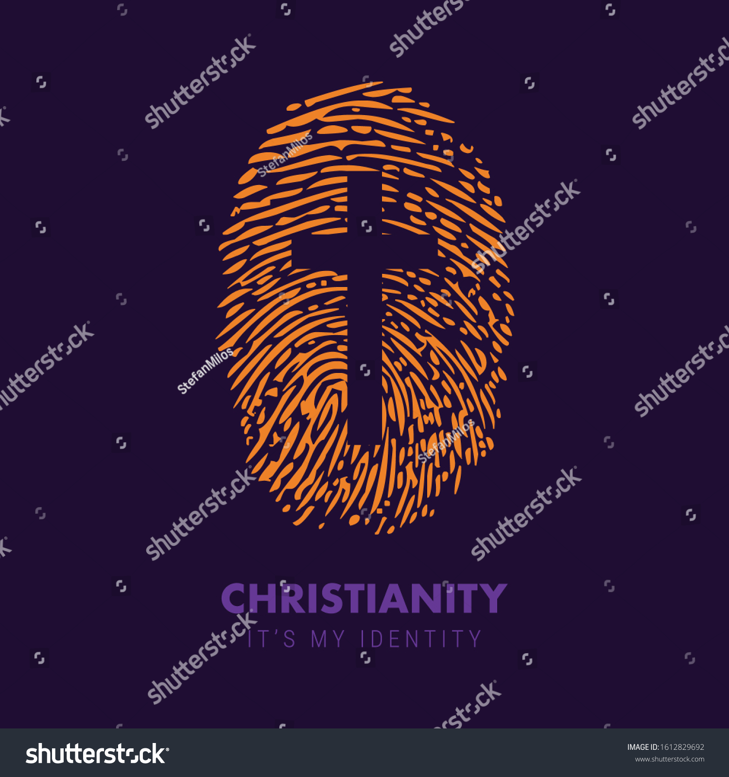 Christianity My Identity Inspirational Design Christianity Stock Vector ...