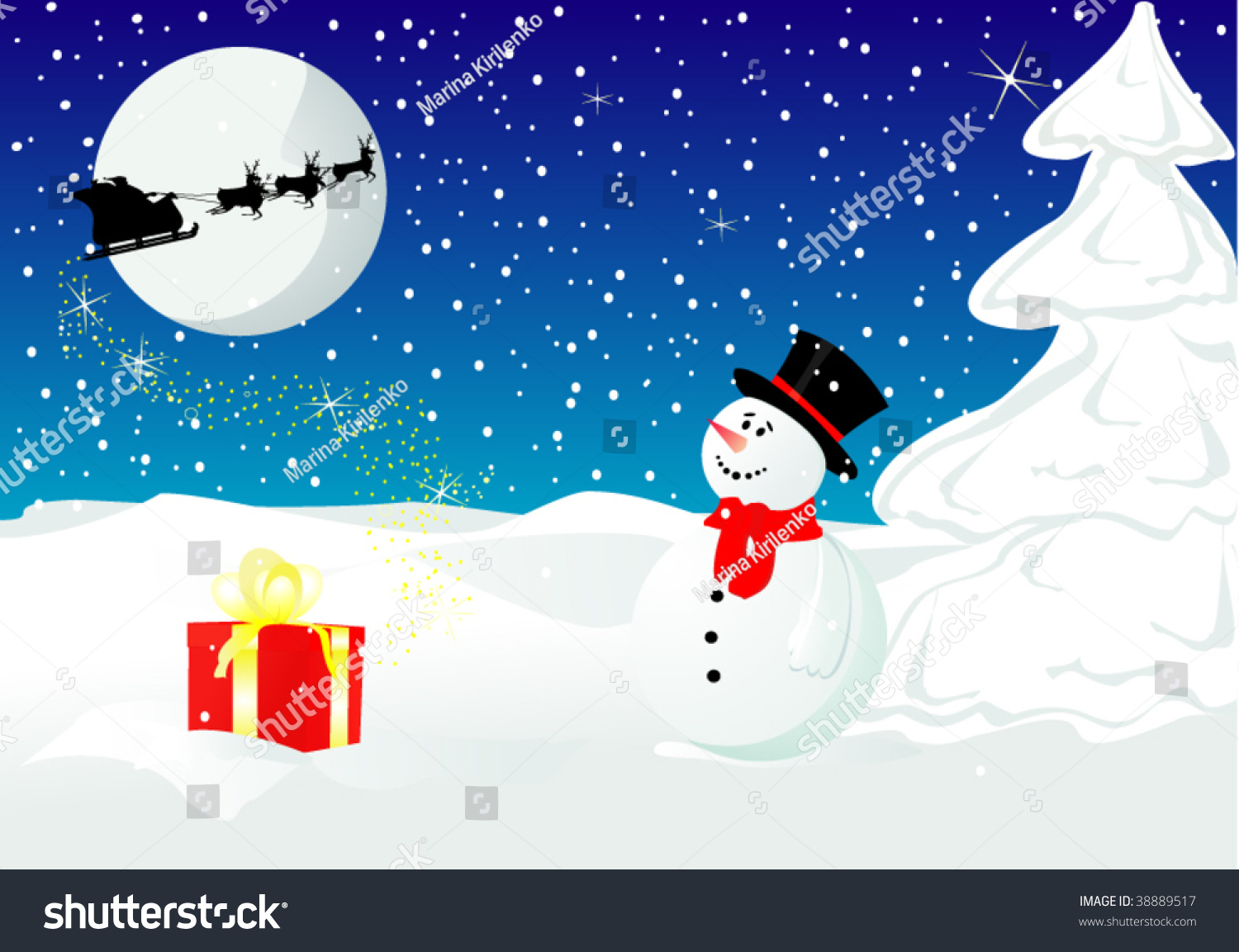 Christmas Stock Vector Illustration 38889517 : Shutterstock