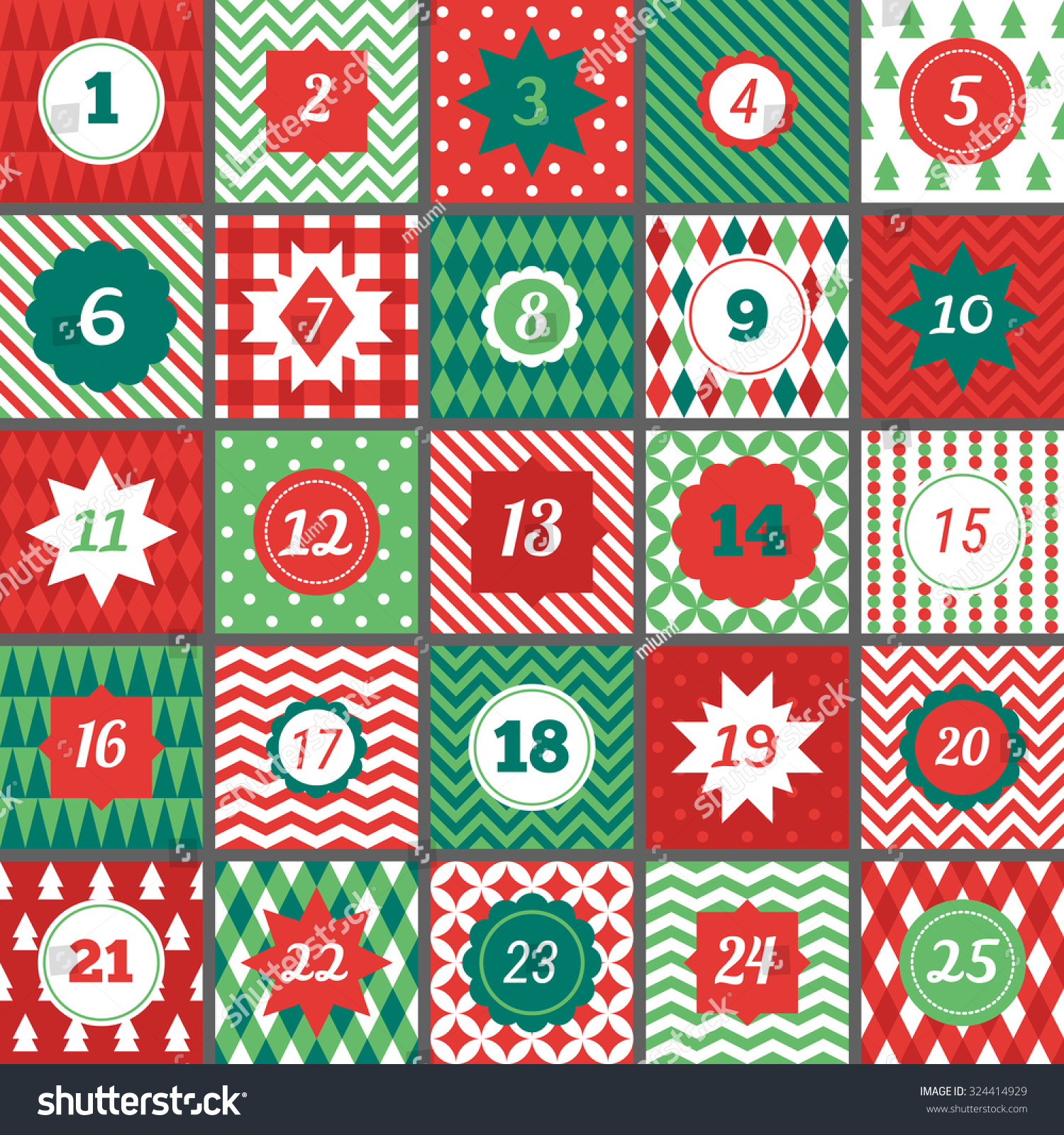 256,306 Christmas calendar numbers Images, Stock Photos & Vectors ...