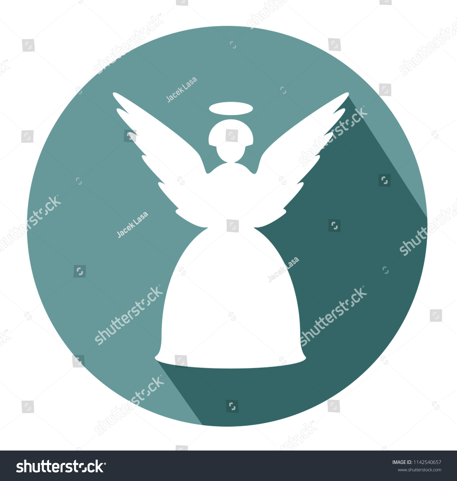 SVG of Christmas angel flat design icon vector eps 10 svg