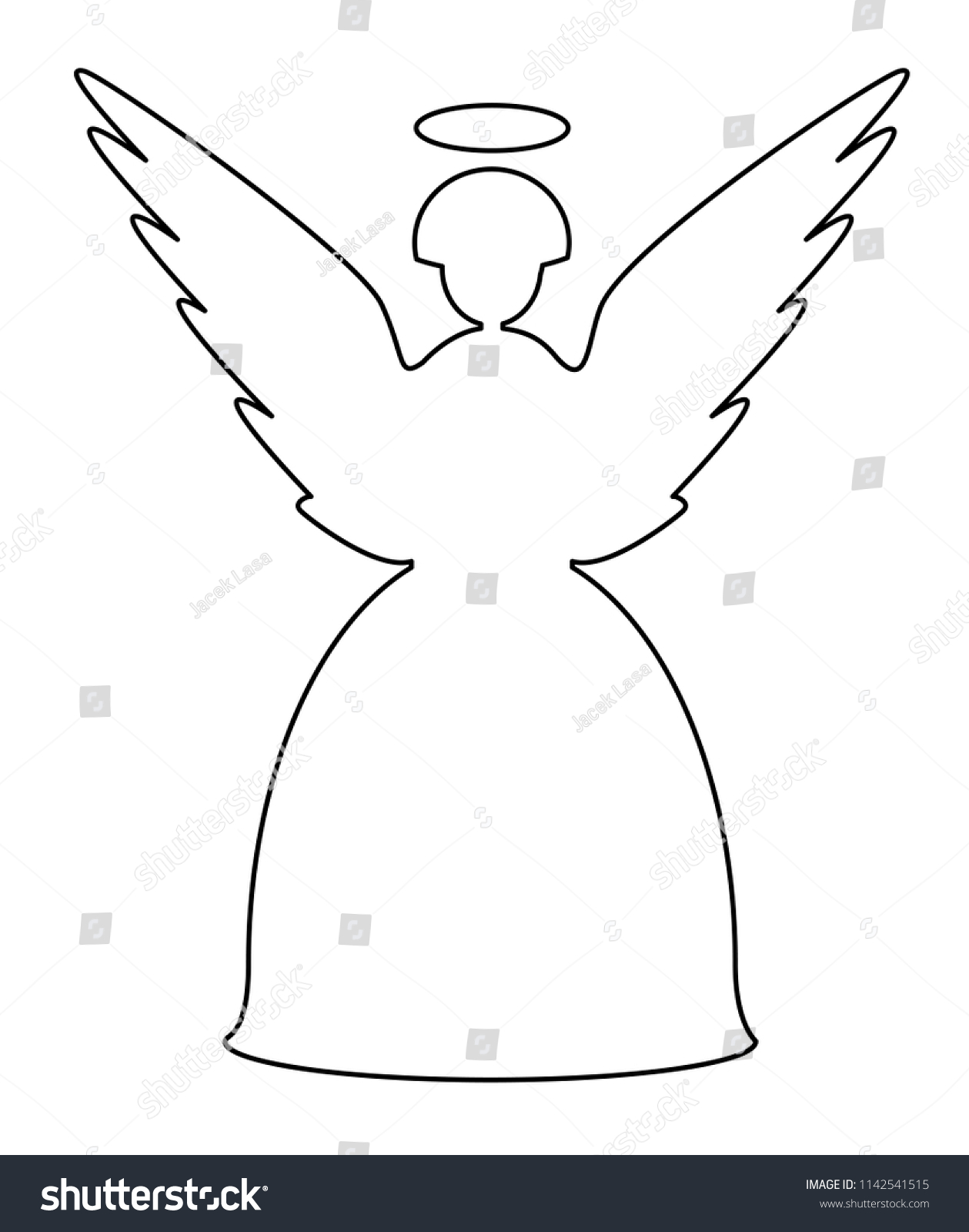 SVG of Christmas angel line icon vector eps 10 svg