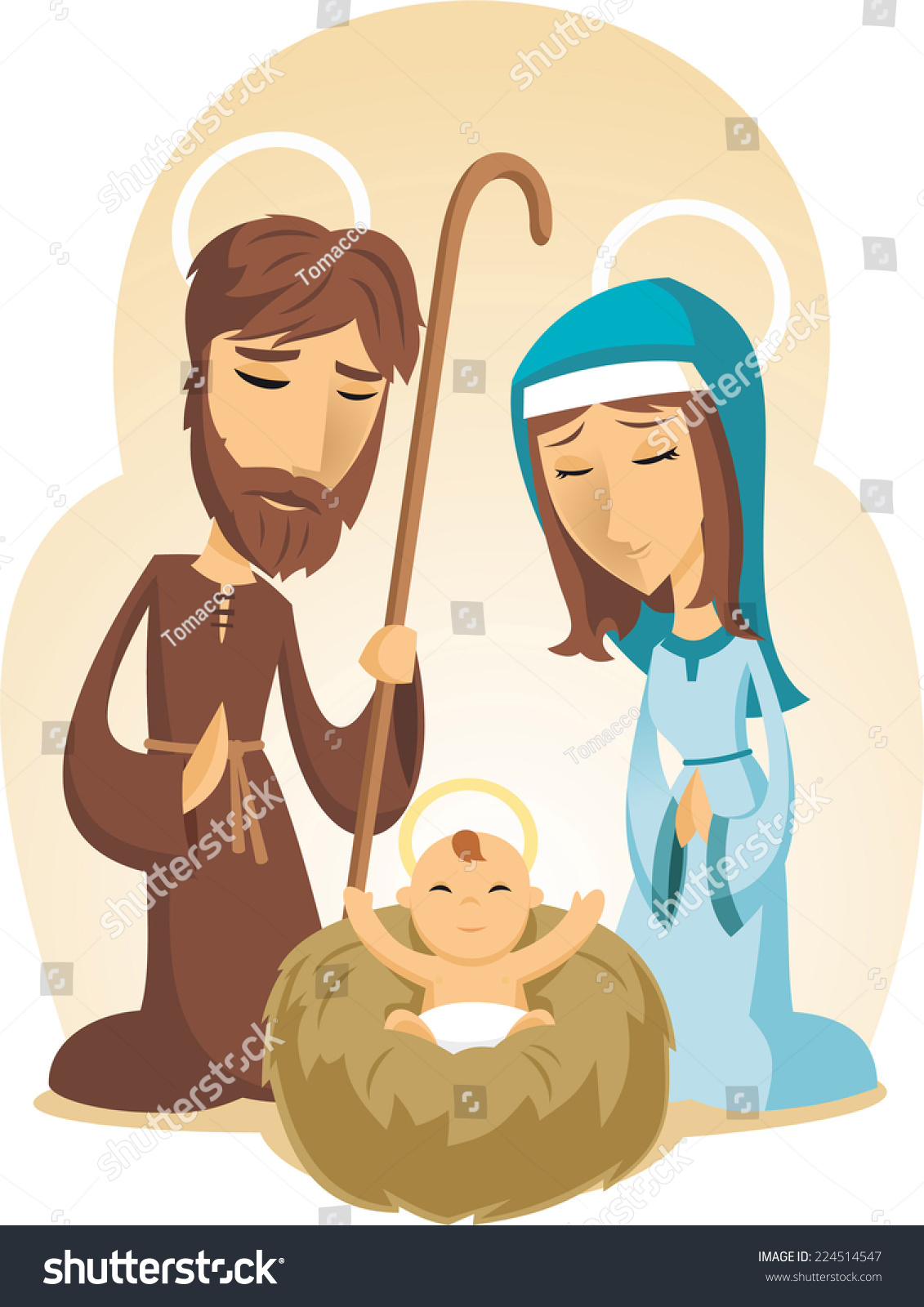 Christmas Baby Jesus Nativity Virgin Mary Stock Vector (Royalty Free ...