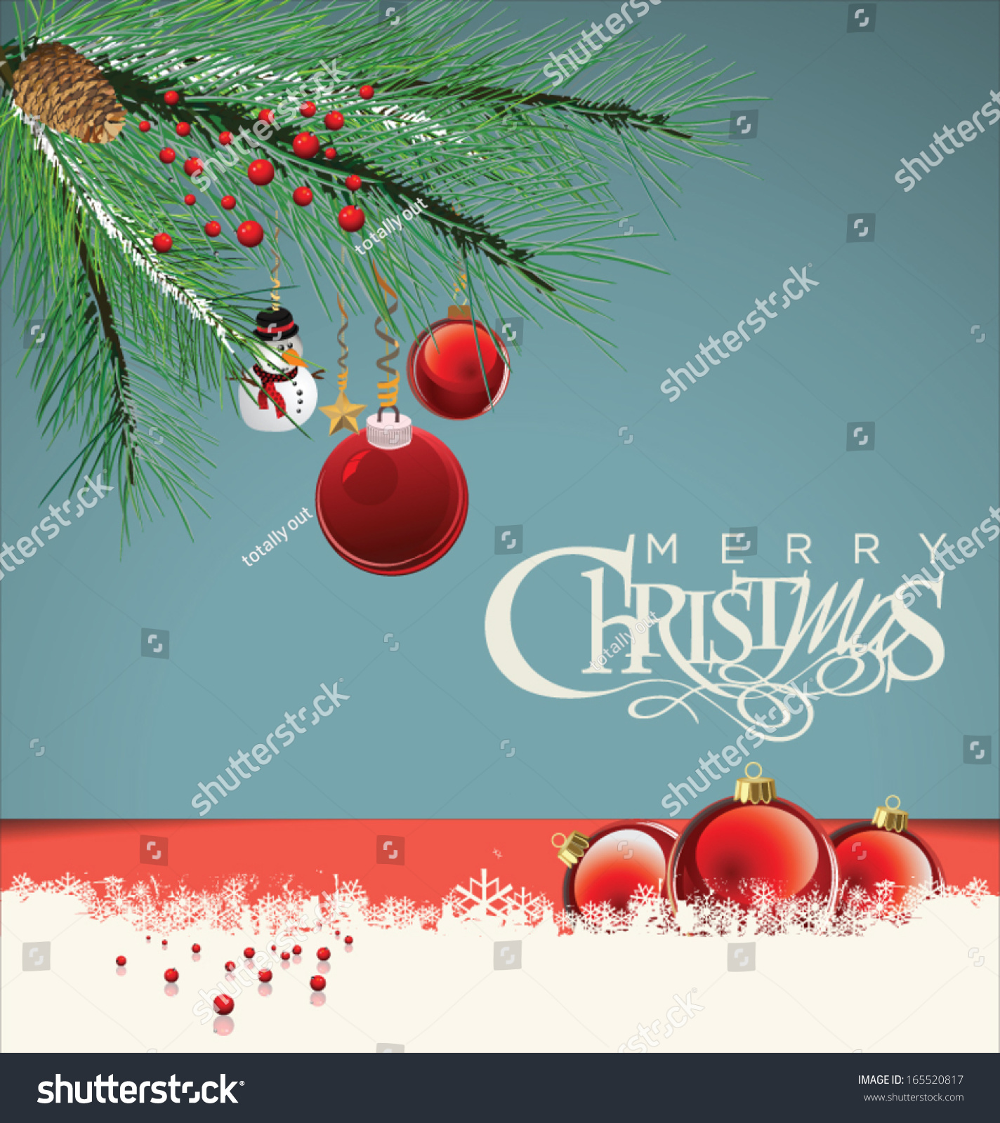 Christmas Background Stock Vector Illustration 165520817 : Shutterstock