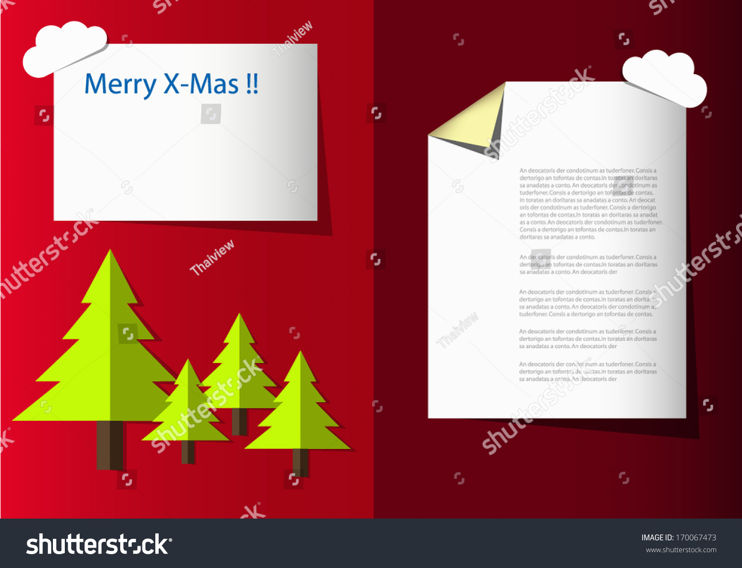 Christmas Note Paper Template from image.shutterstock.com