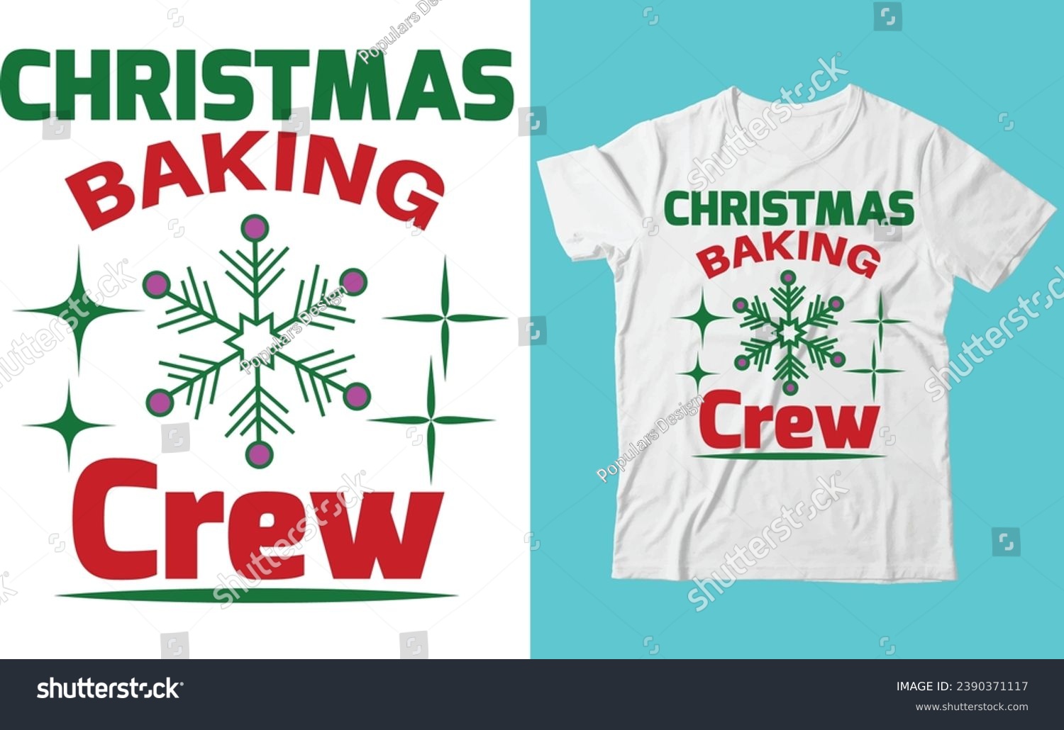 SVG of Christmas baking Crew T-shirt, Vector File svg