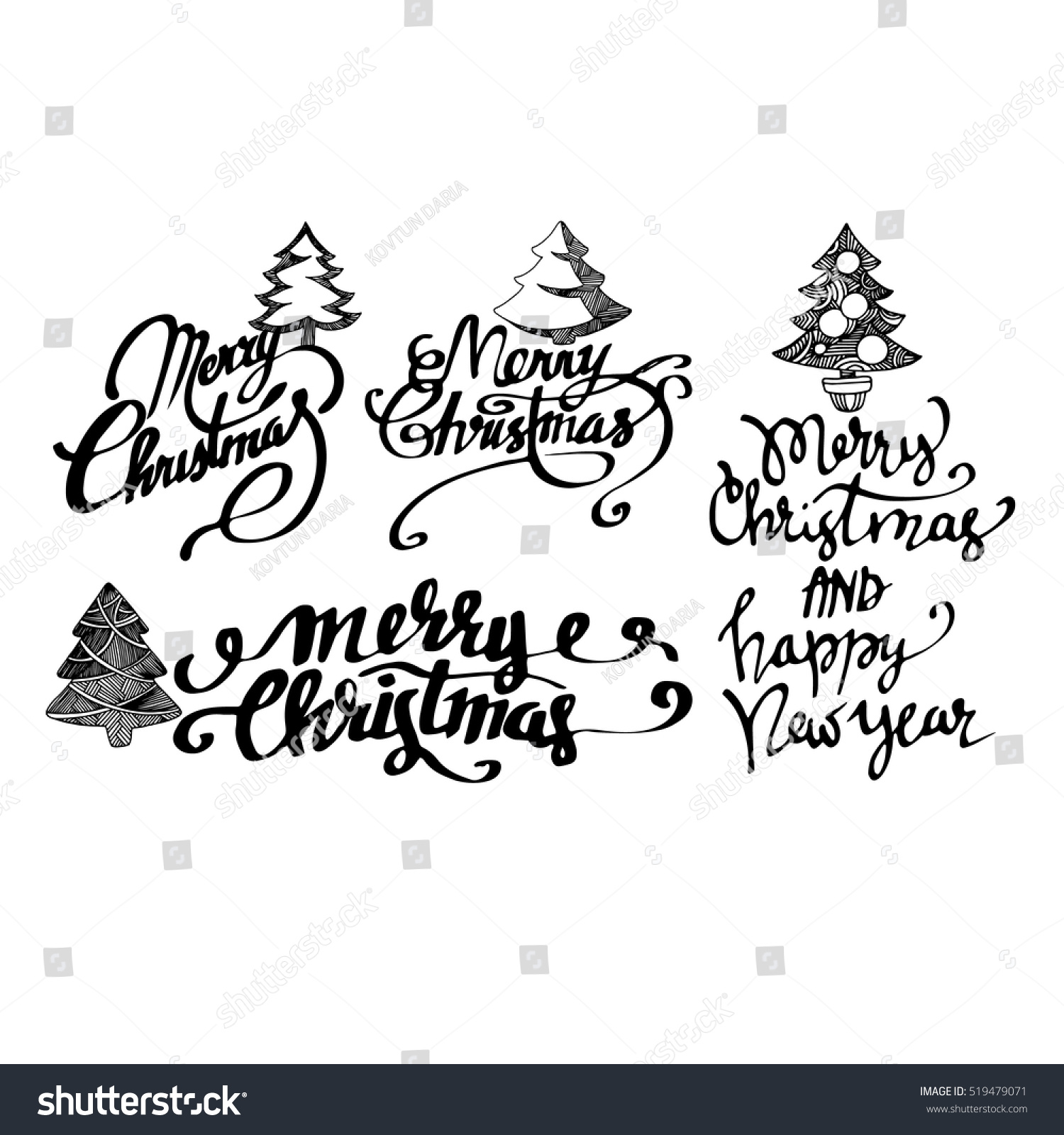 banner handwritten font Merry Christmas Handwritten Banners Christmas Calligraphy