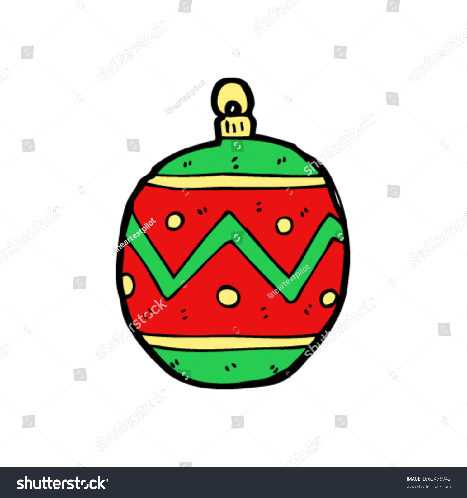 Christmas Bauble Cartoon Stock Vector Illustration 62476942 : Shutterstock