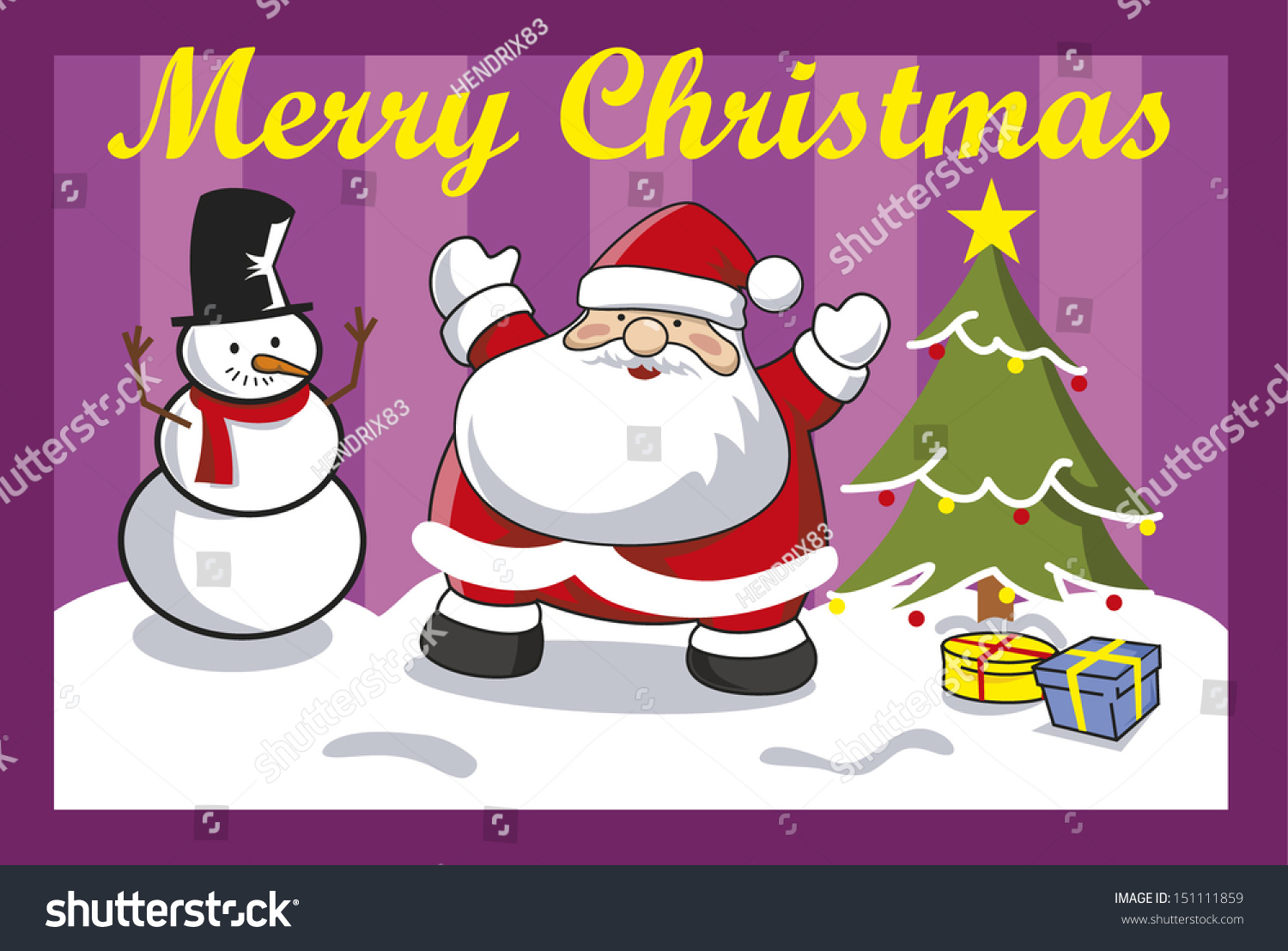 Christmas Card Stock Vector Illustration 151111859 : Shutterstock