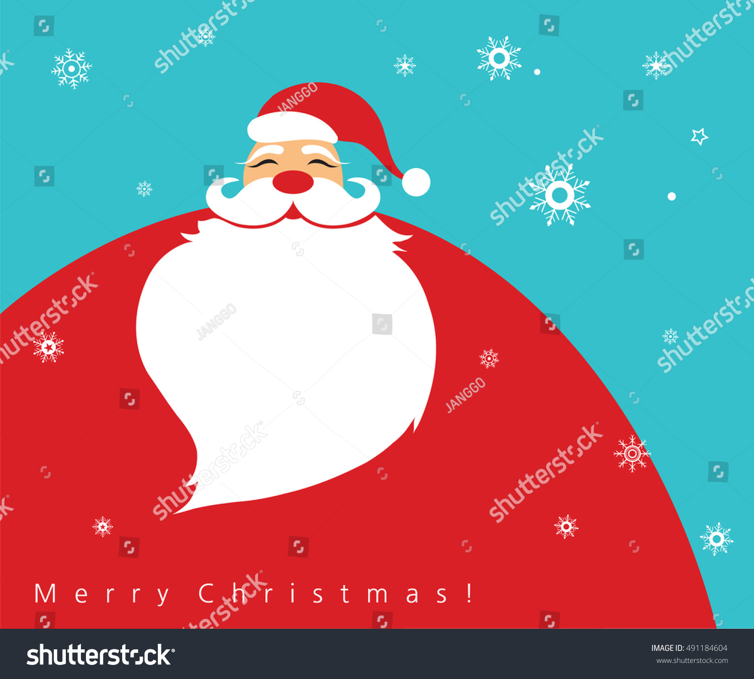 Christmas Card / Santa Claus Stock Vector Illustration 491184604 : Shutterstock