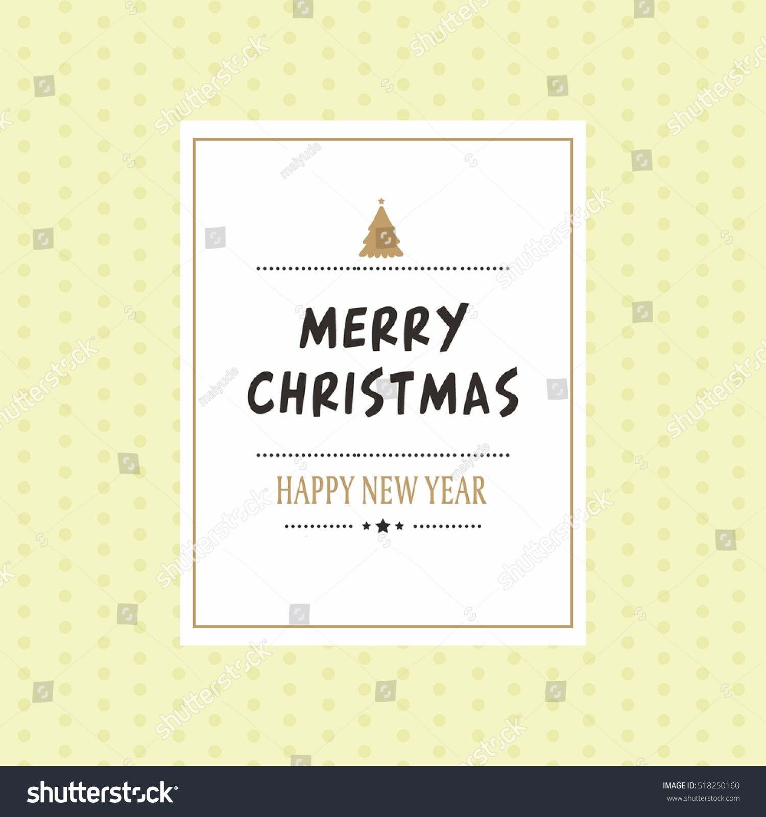 Christmas Card Template Stock Vector Illustration 518250160 : Shutterstock