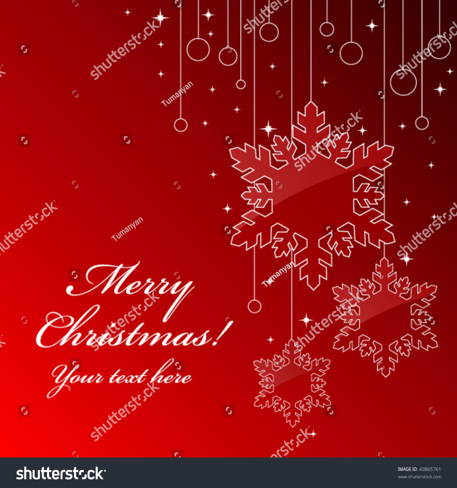 Christmas Card. Vector. - 40865761 : Shutterstock