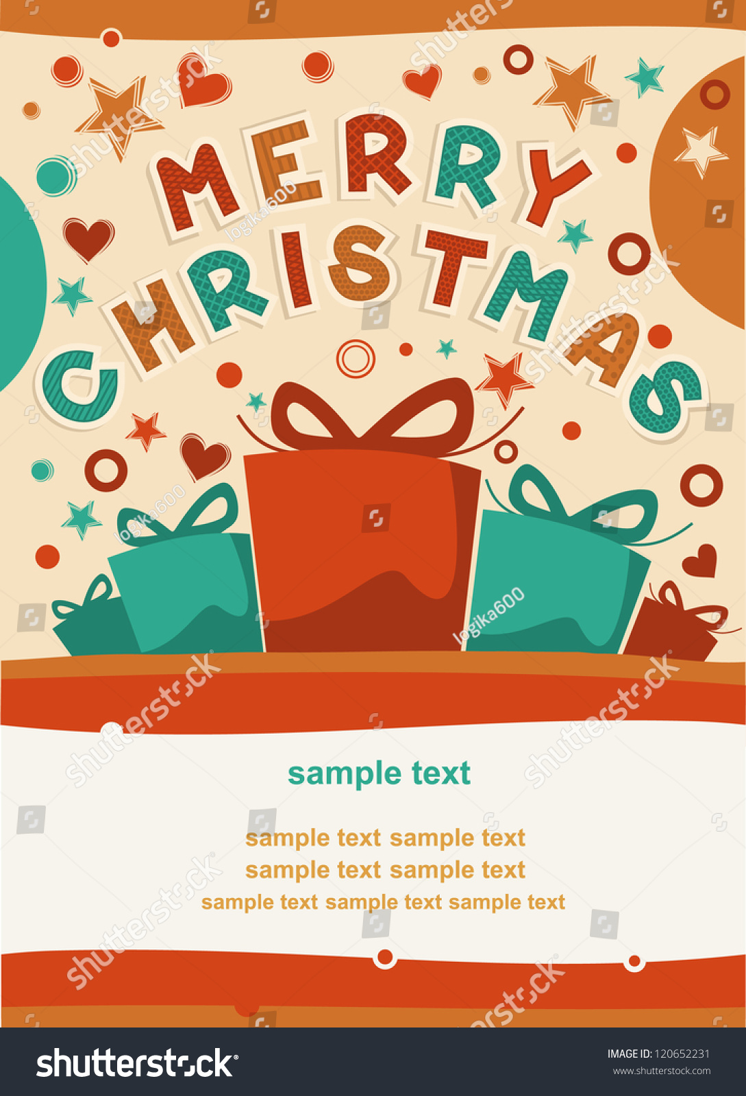 Christmas Card. Vector Illustration - 120652231 : Shutterstock