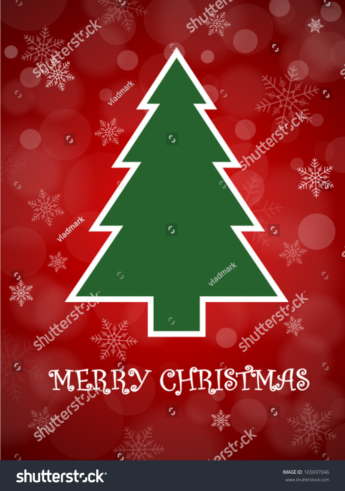 Christmas Card Vector Illustration - 165697046 : Shutterstock