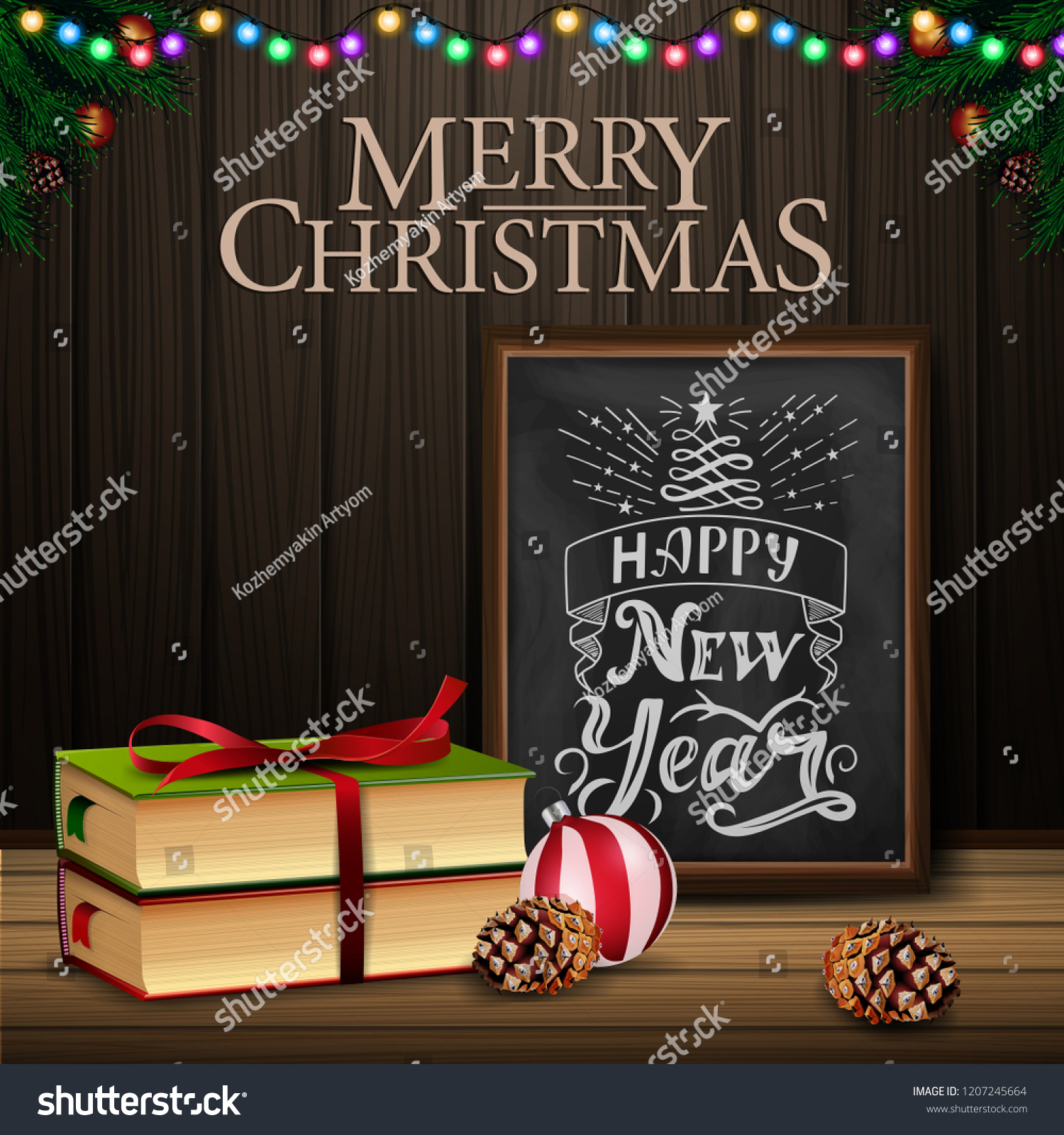 christmas card chalkboard christmas book on stock vector royalty christmas card book