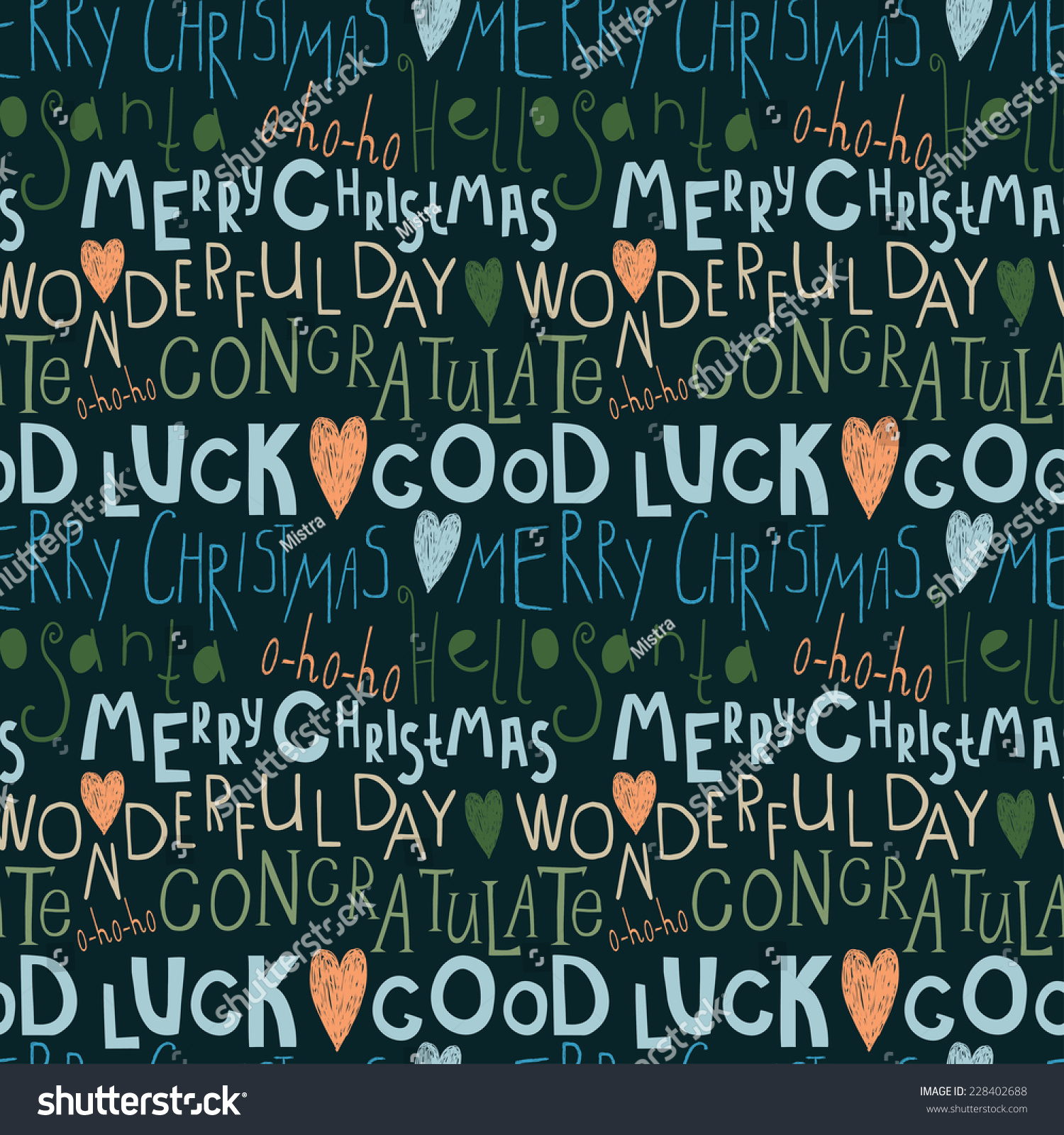 Christmas card with words of wishes and congratulates