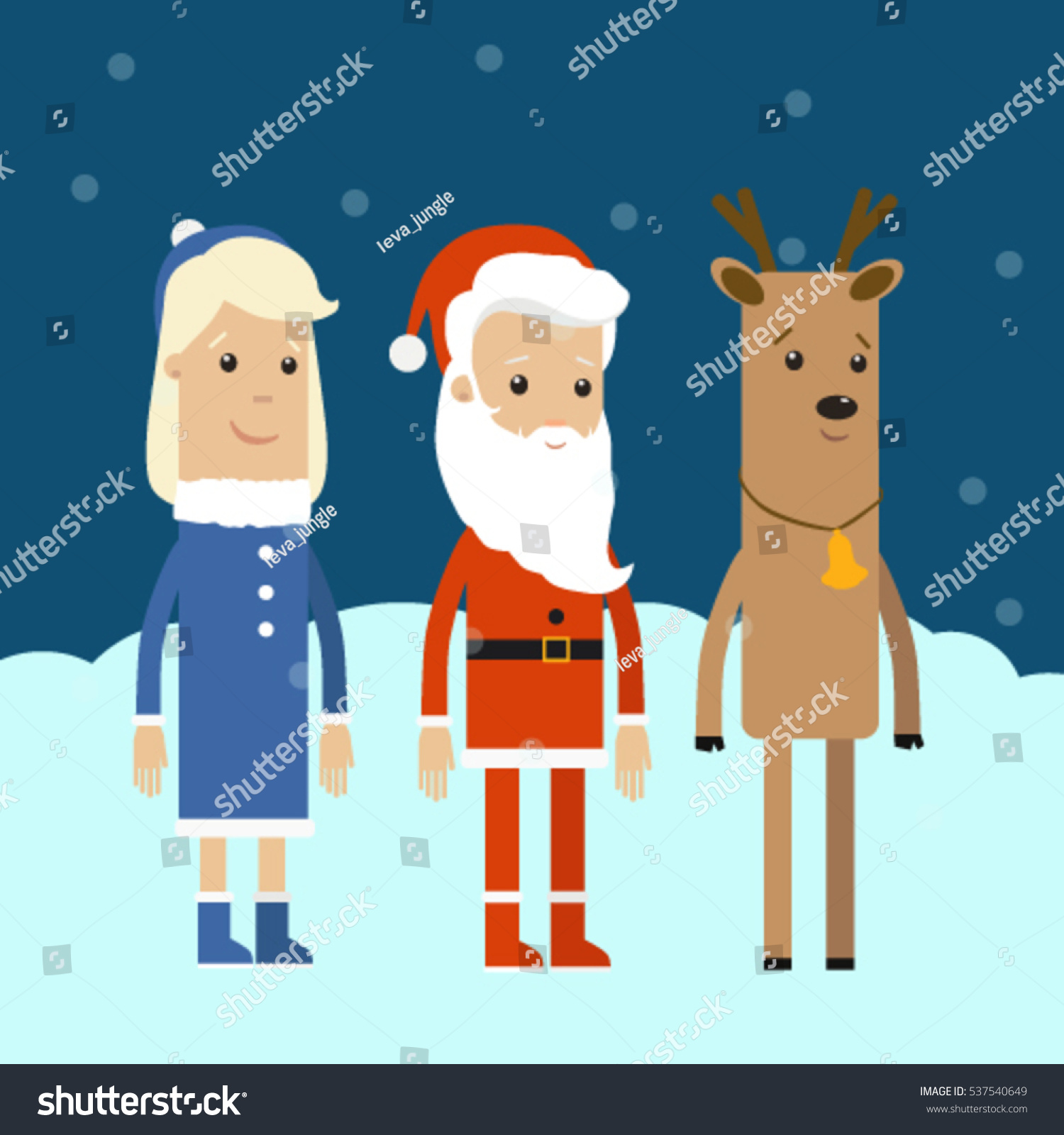 Christmas Characters Santa Claus Mrs Claus Reindeer Christmas Characters Santa Claus Mrs Claus Reindeer